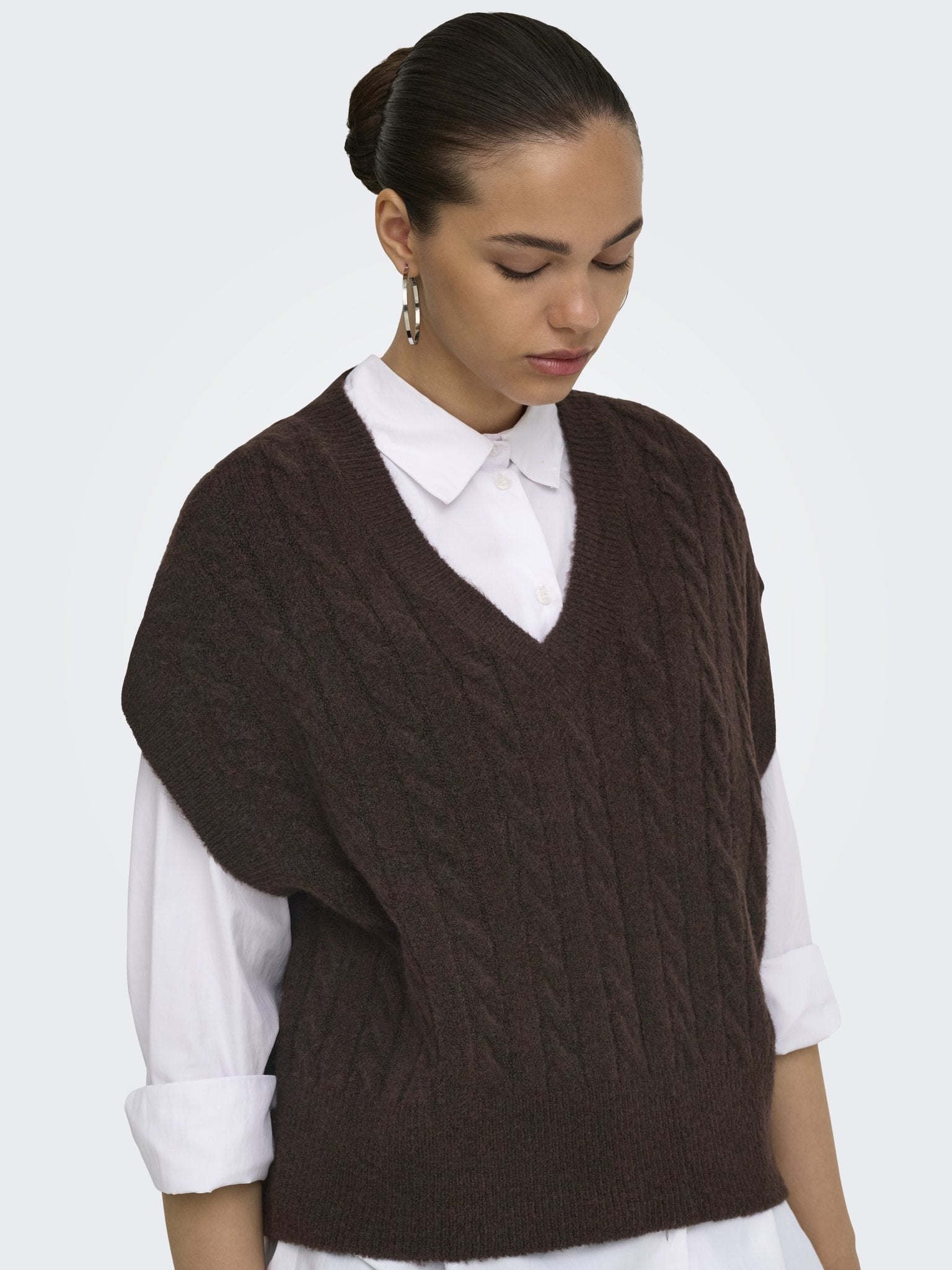 only Damen Pullover Coffee Bean/Mel