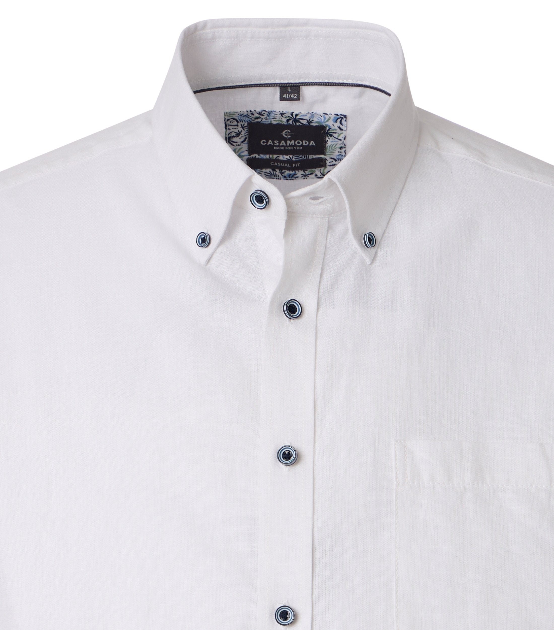 Casa Moda Herren Hemden kurz  Weiss