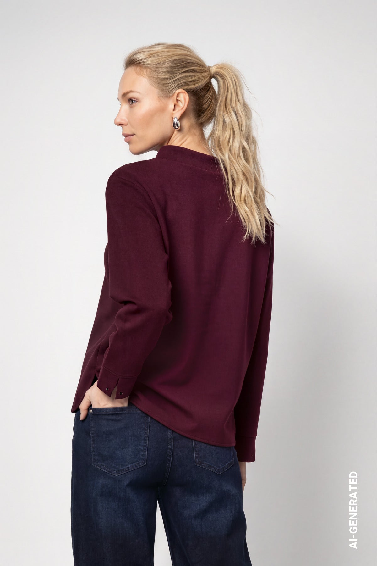 Monari Damen T-Shirts  Dark Bordea