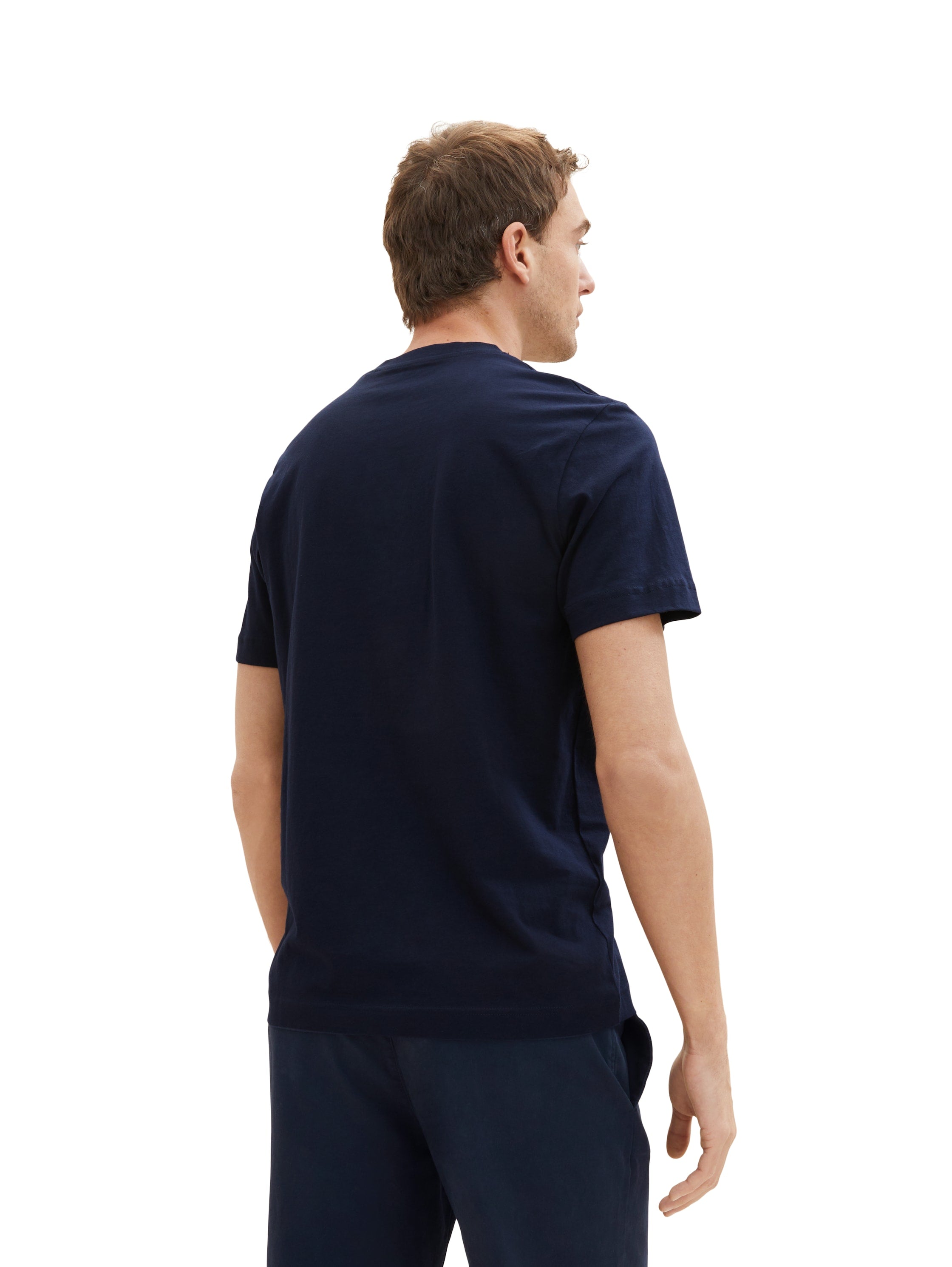 Tom Tailor Herren T-Shirts kurz Sky Captain Blu