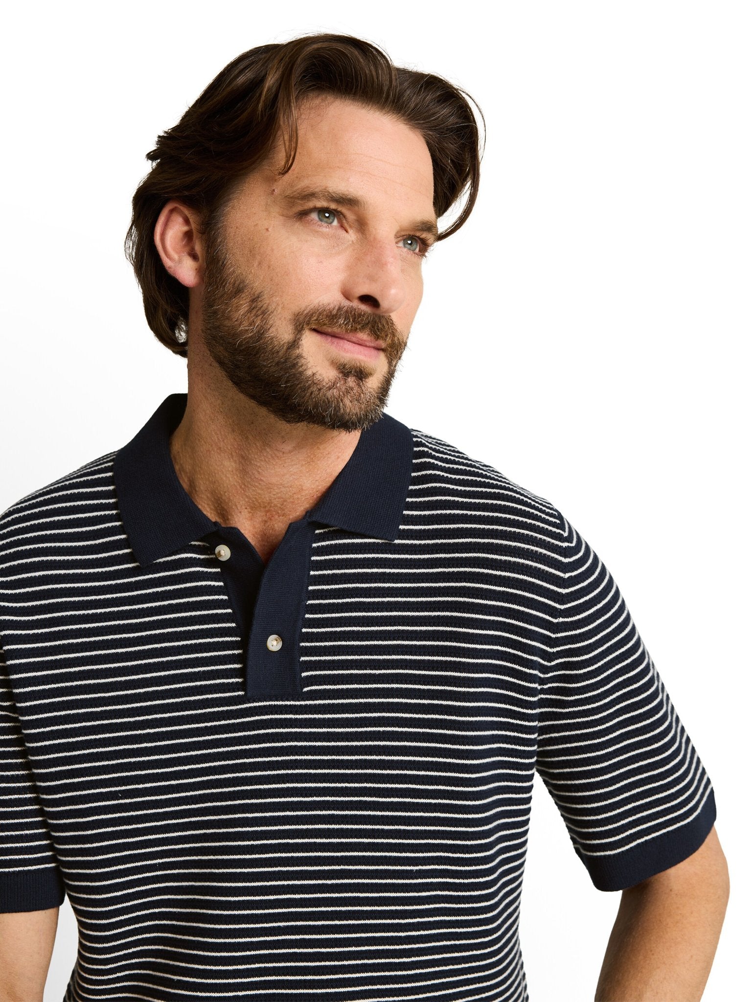 Tom Tailor Herren Polo-Shirts Navy Offwhite S