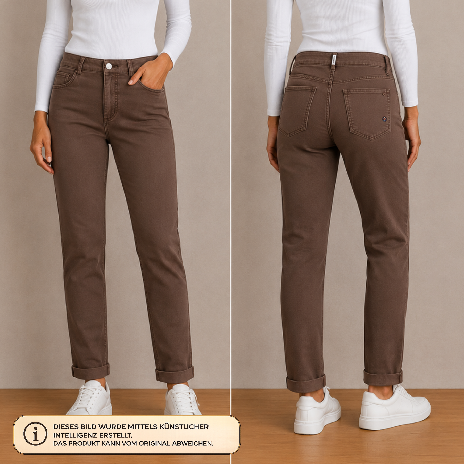 Buena Vista Damen Jeans Kaffee