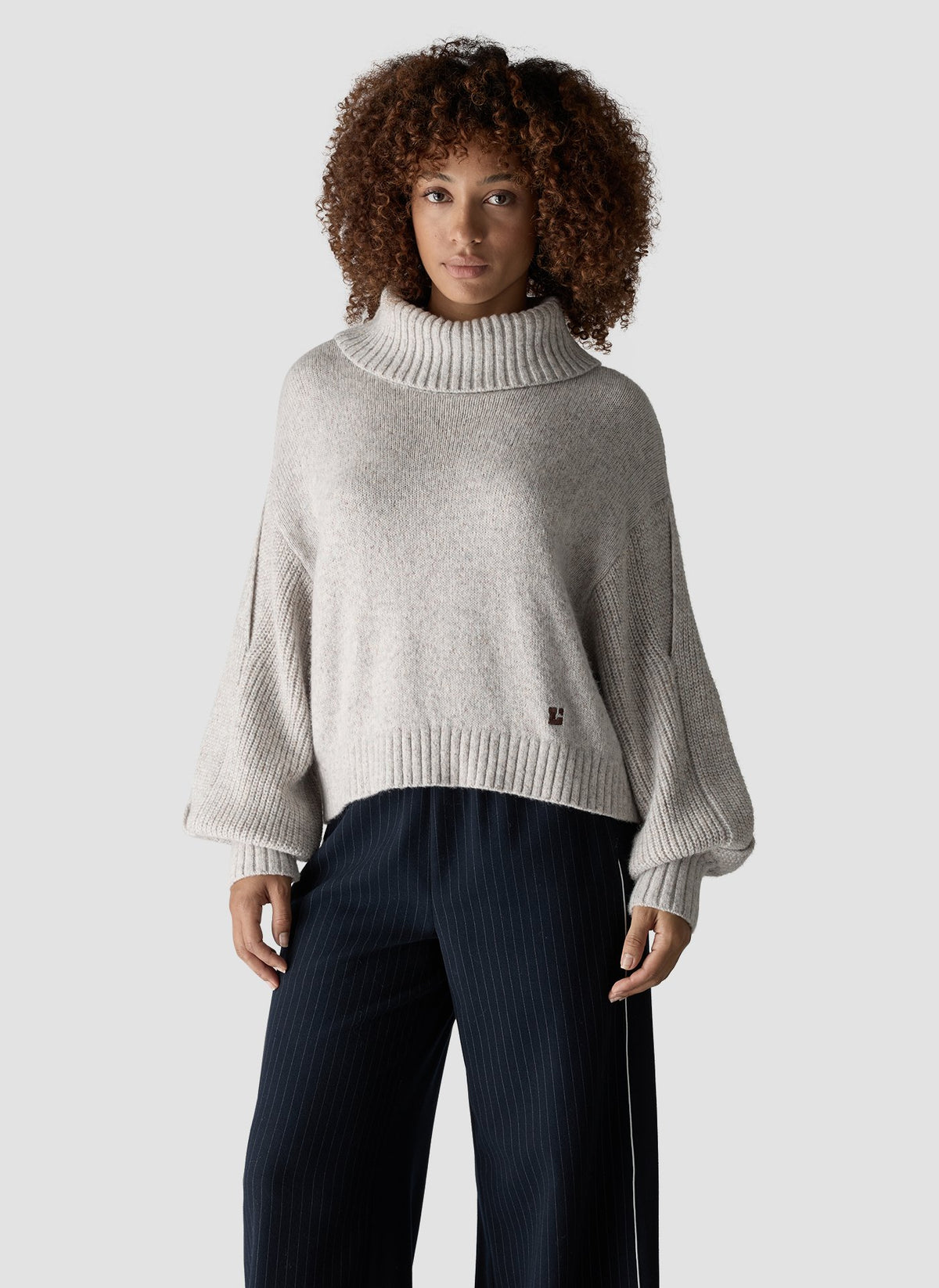 Le Comte Damen Pullover Perlgraumela