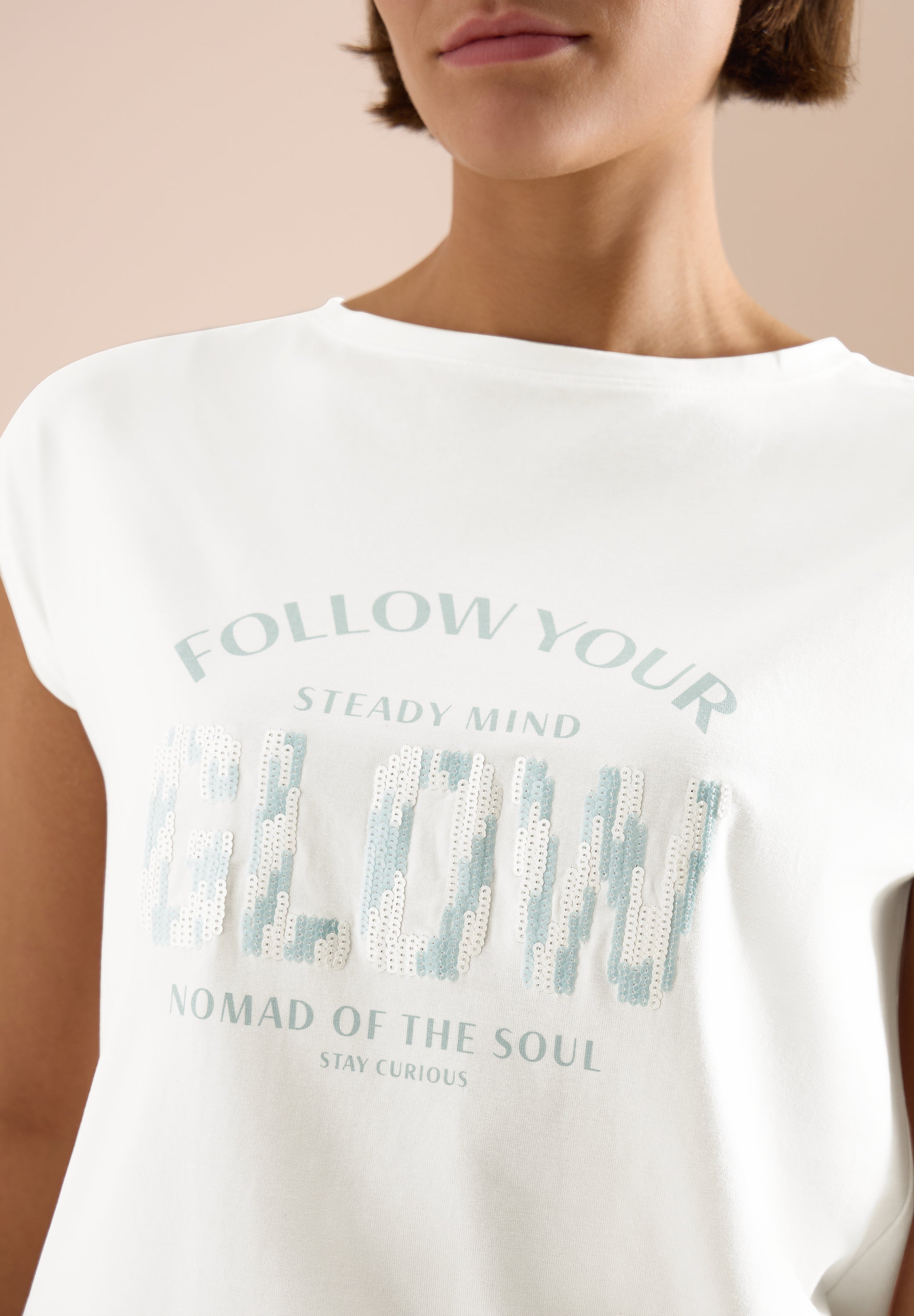 Cecil Damen T-Shirts Vanilla W