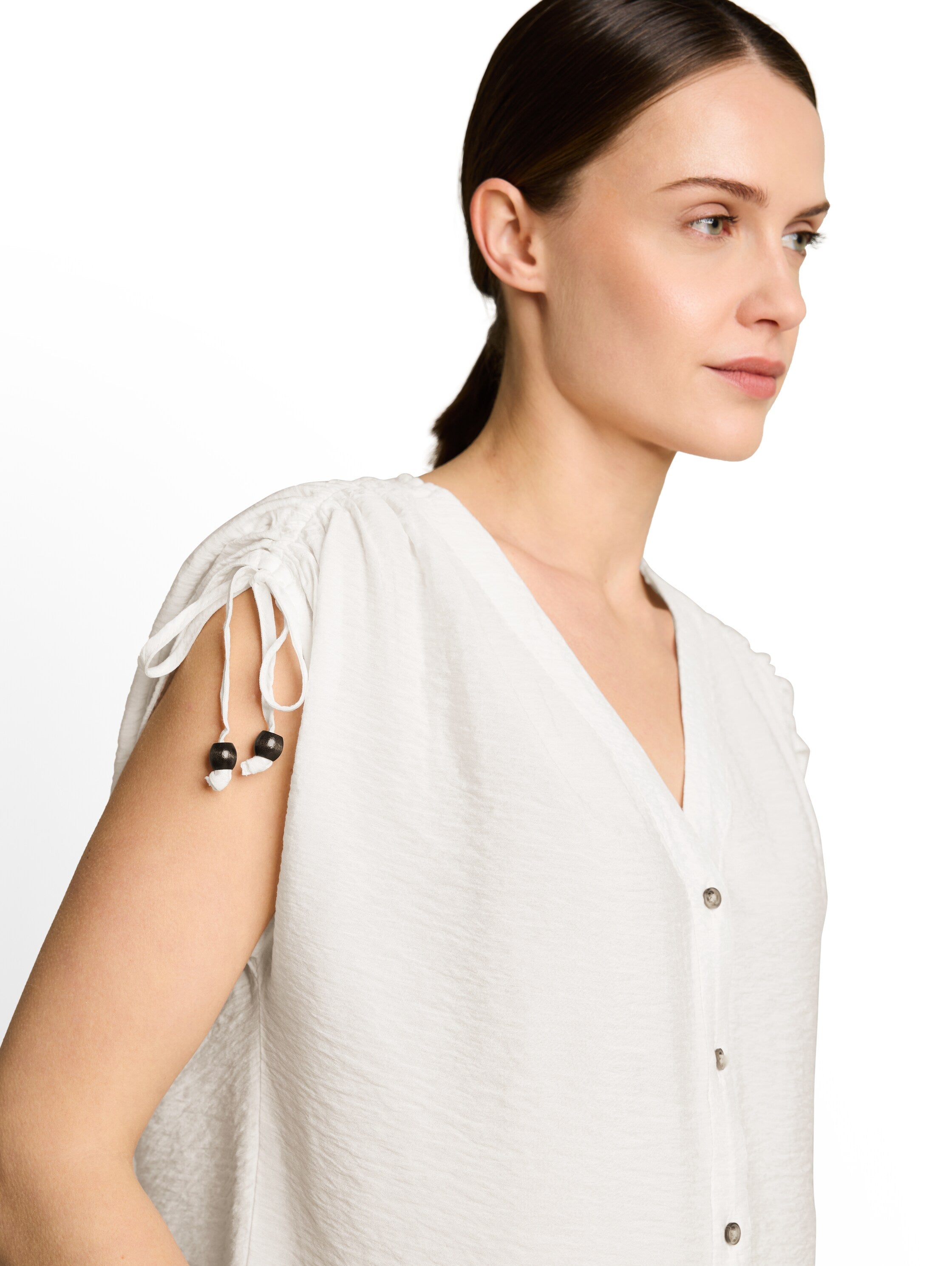 Tom Tailor Damen Blusen kurz Whisper White
