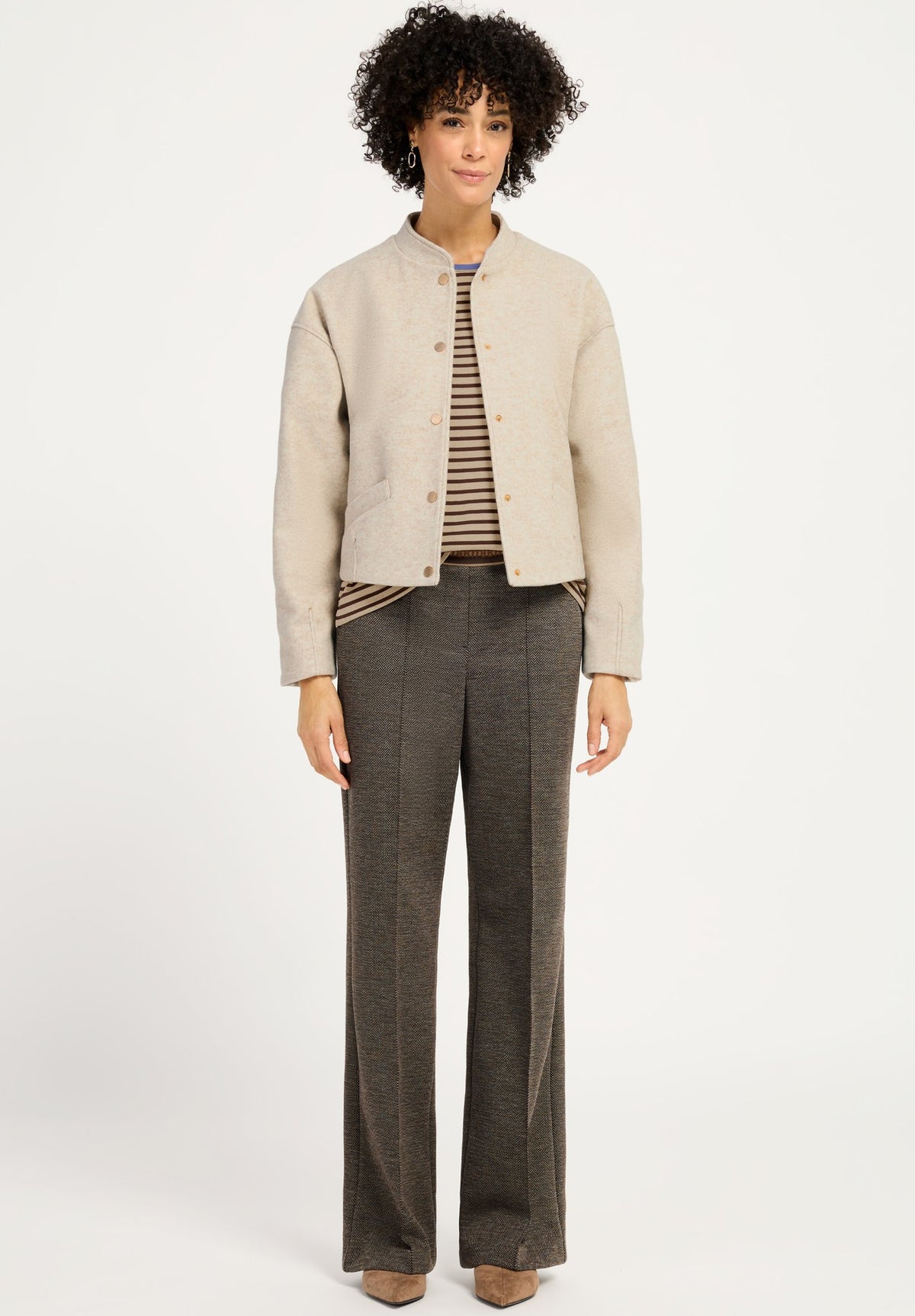Bianca Damen Hosen Brown Mix