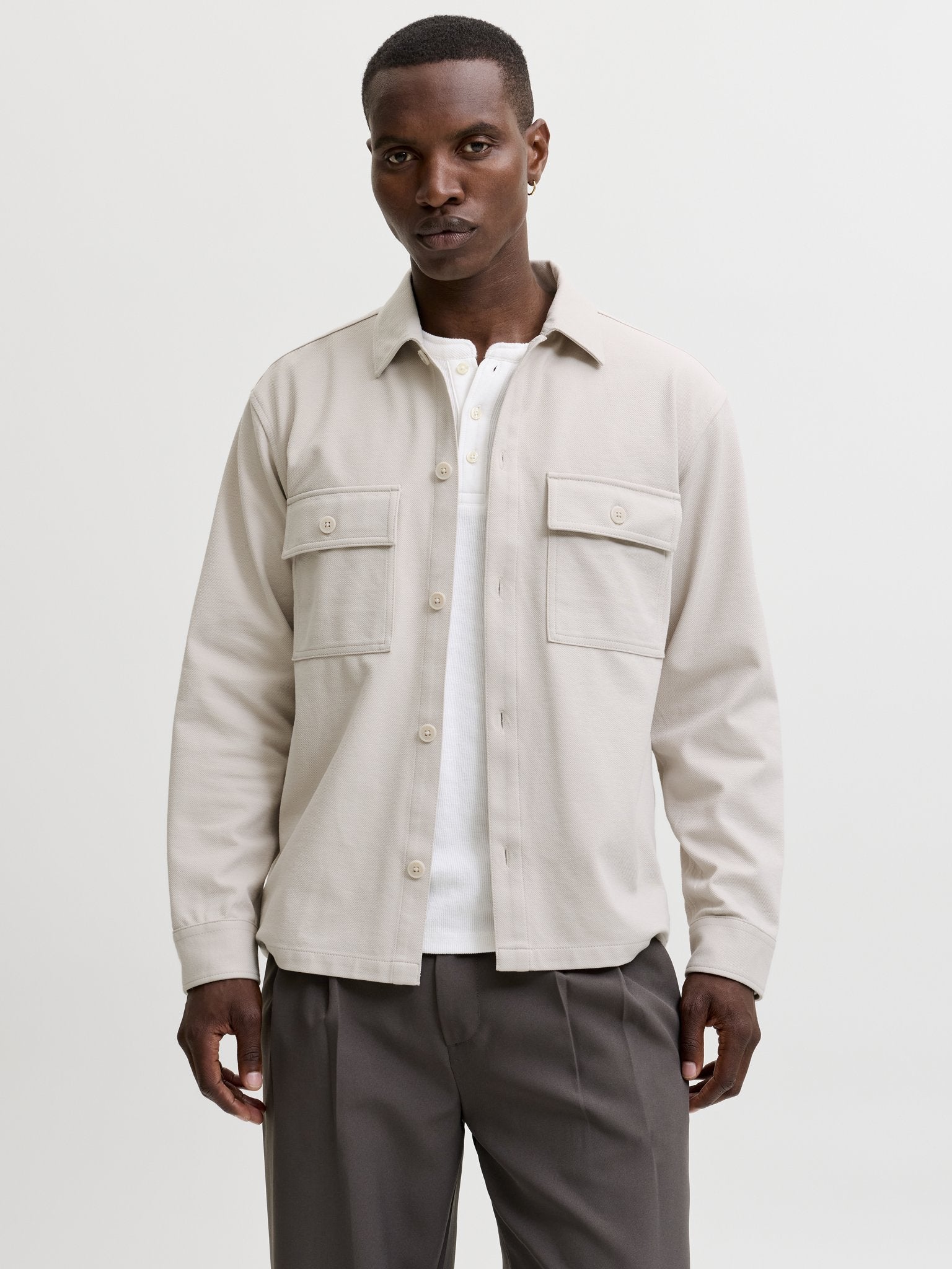 Jack & Jones Herren Hemden lang Moonbeam
