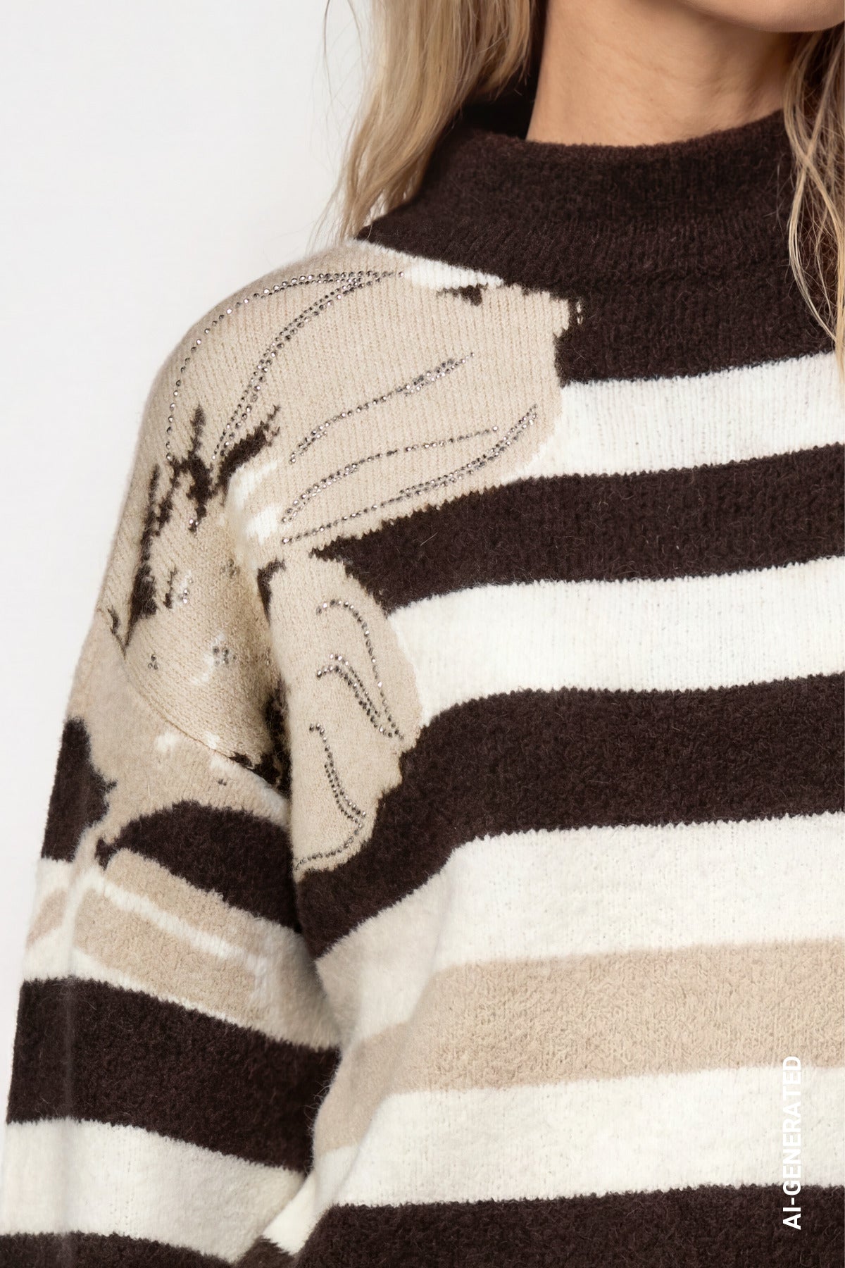 Monari Damen Pullover  Cappuccino