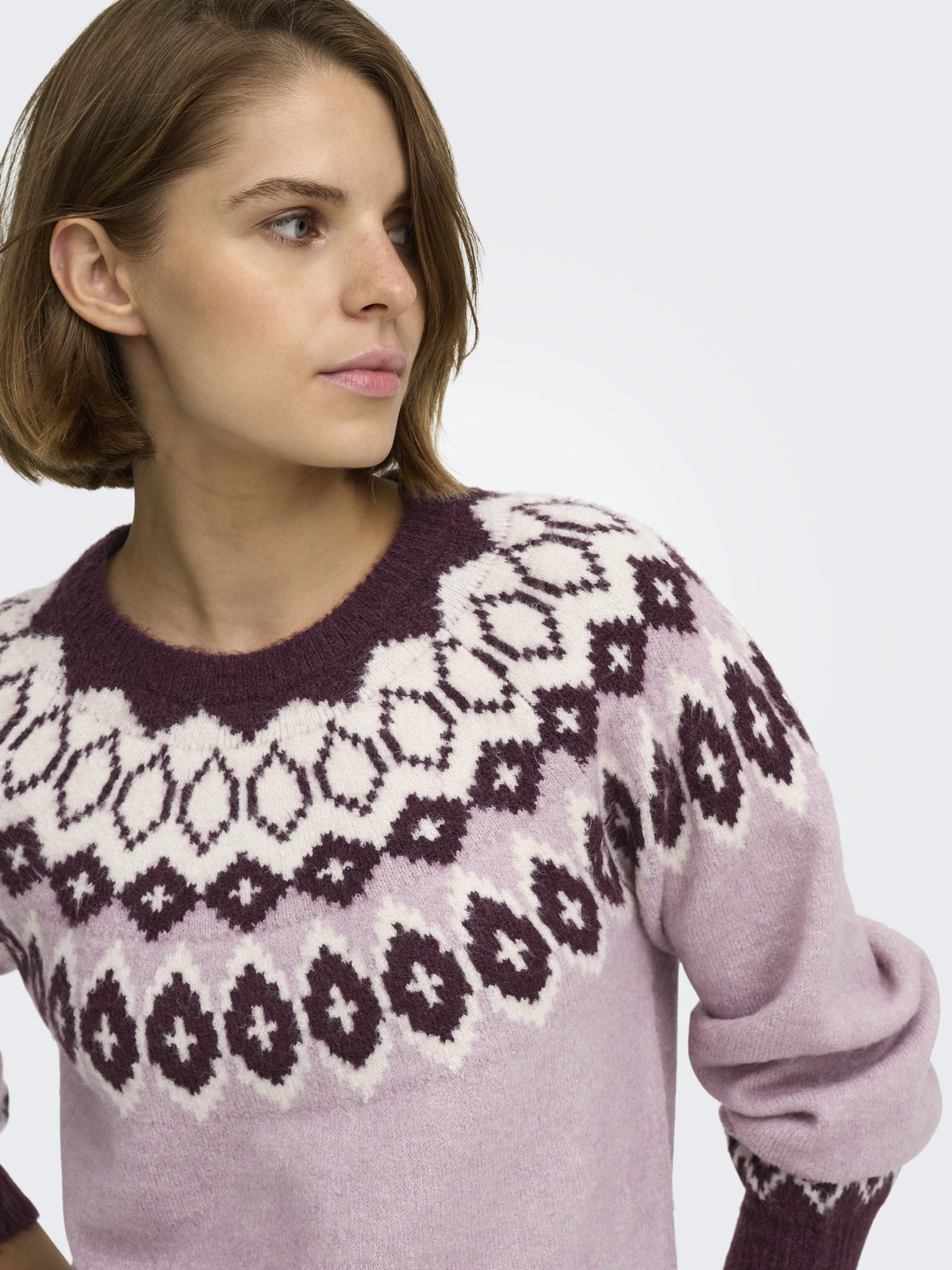 Only Damen Pullover Fig/Keepsake Li
