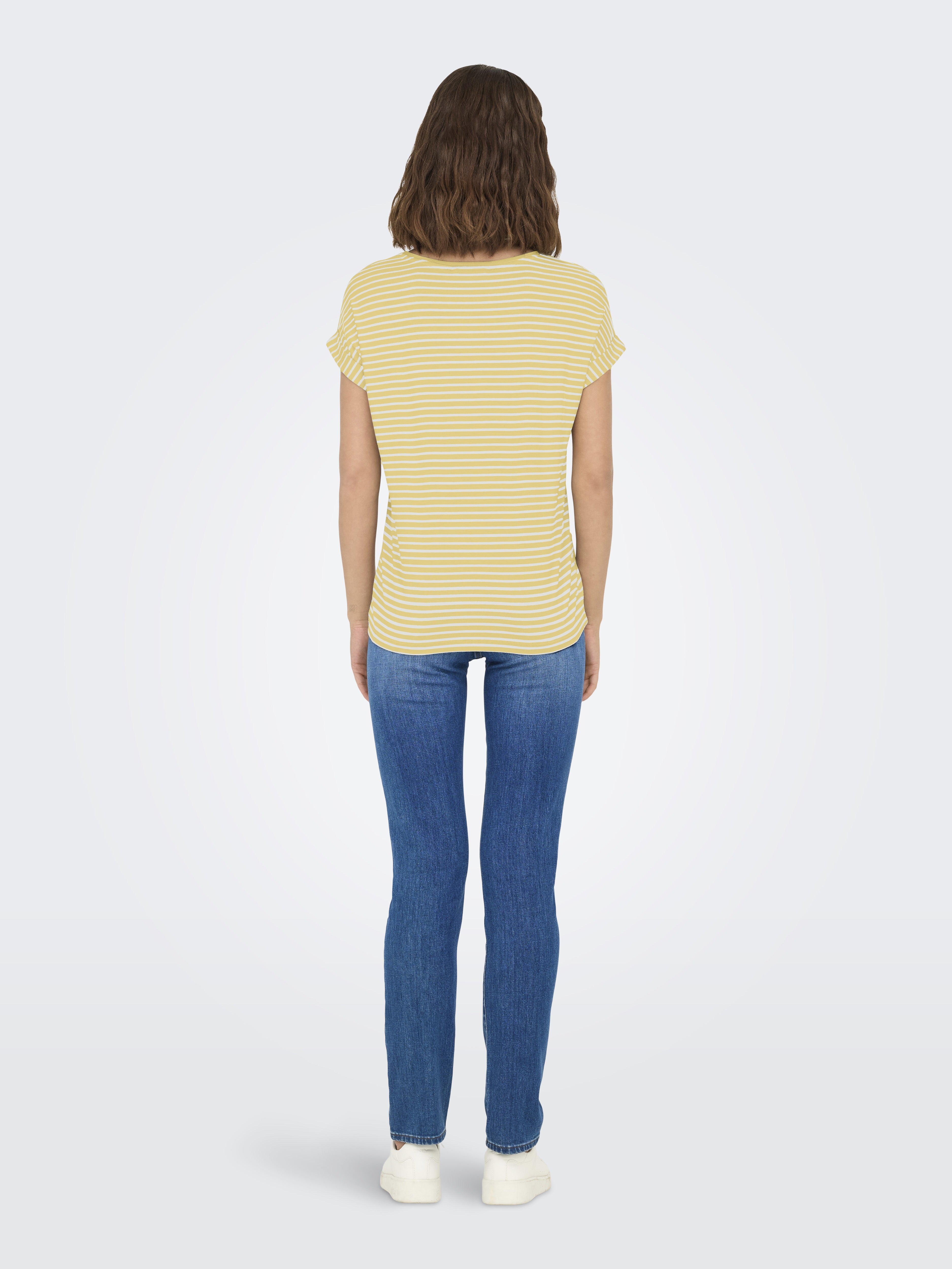 Only Damen T-Shirts Pale Banana/Clo