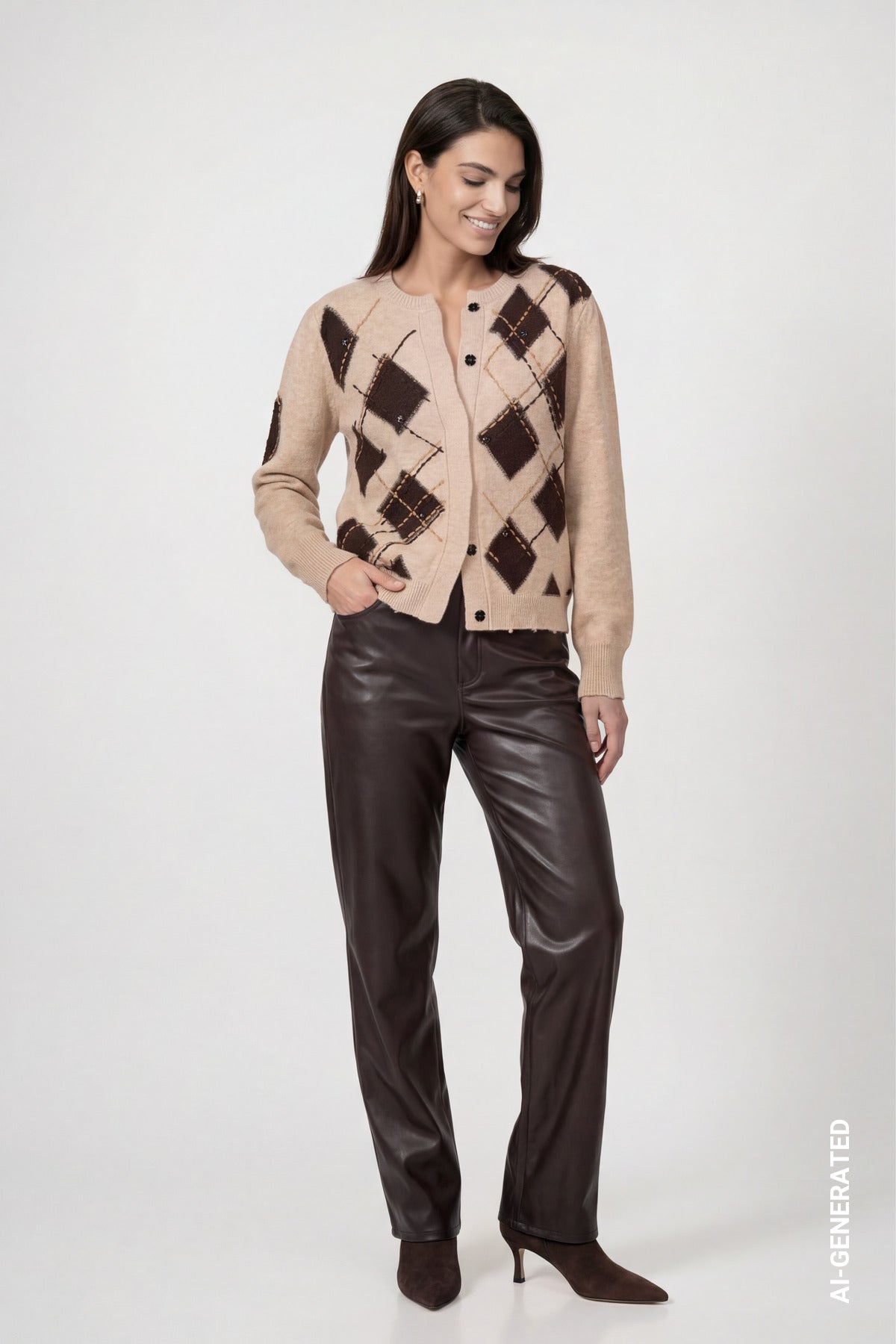 Monari Damen Strickjacken  Cappuccino