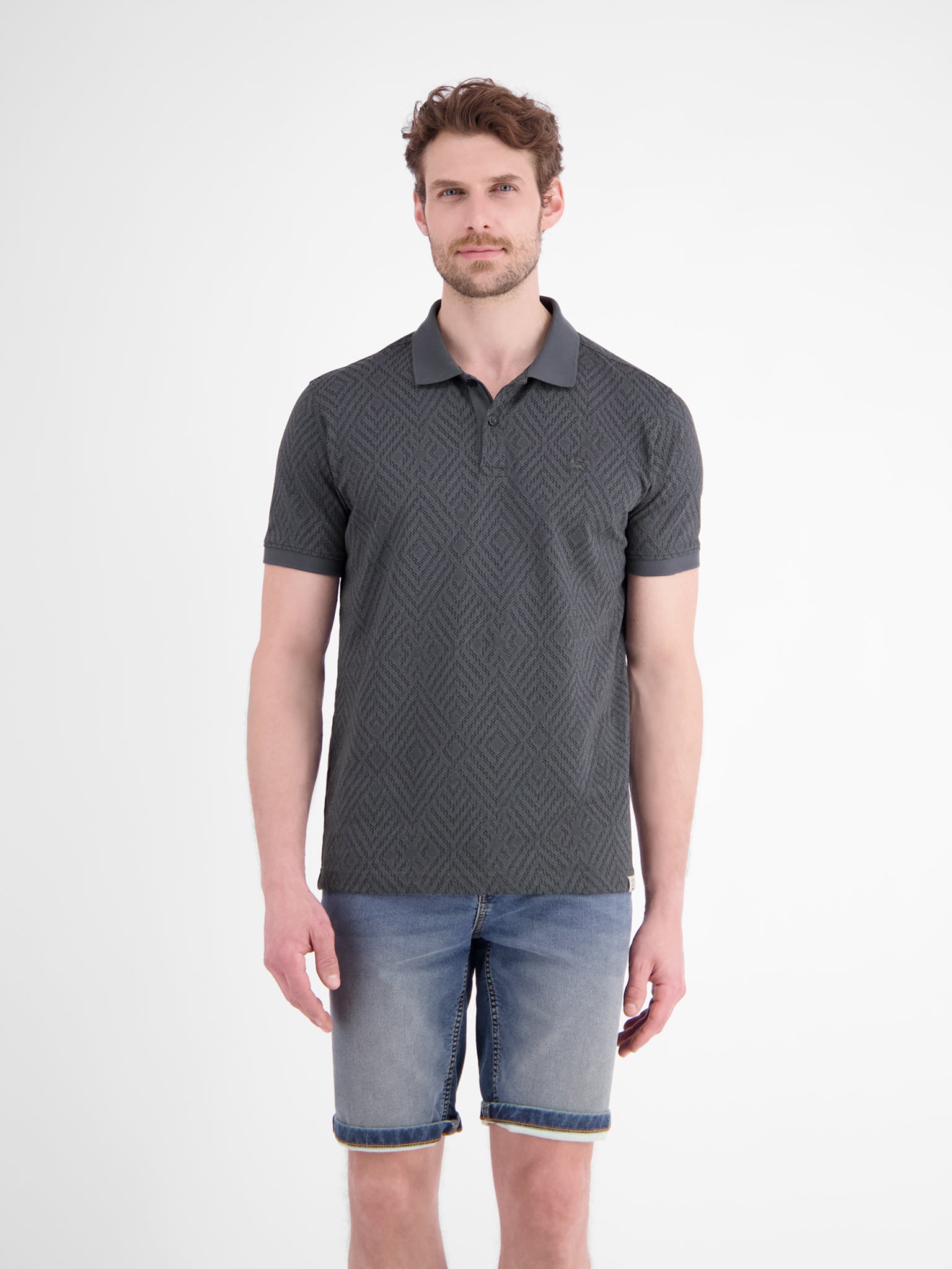 Lerros Herren Polo-Shirts Lava Grey