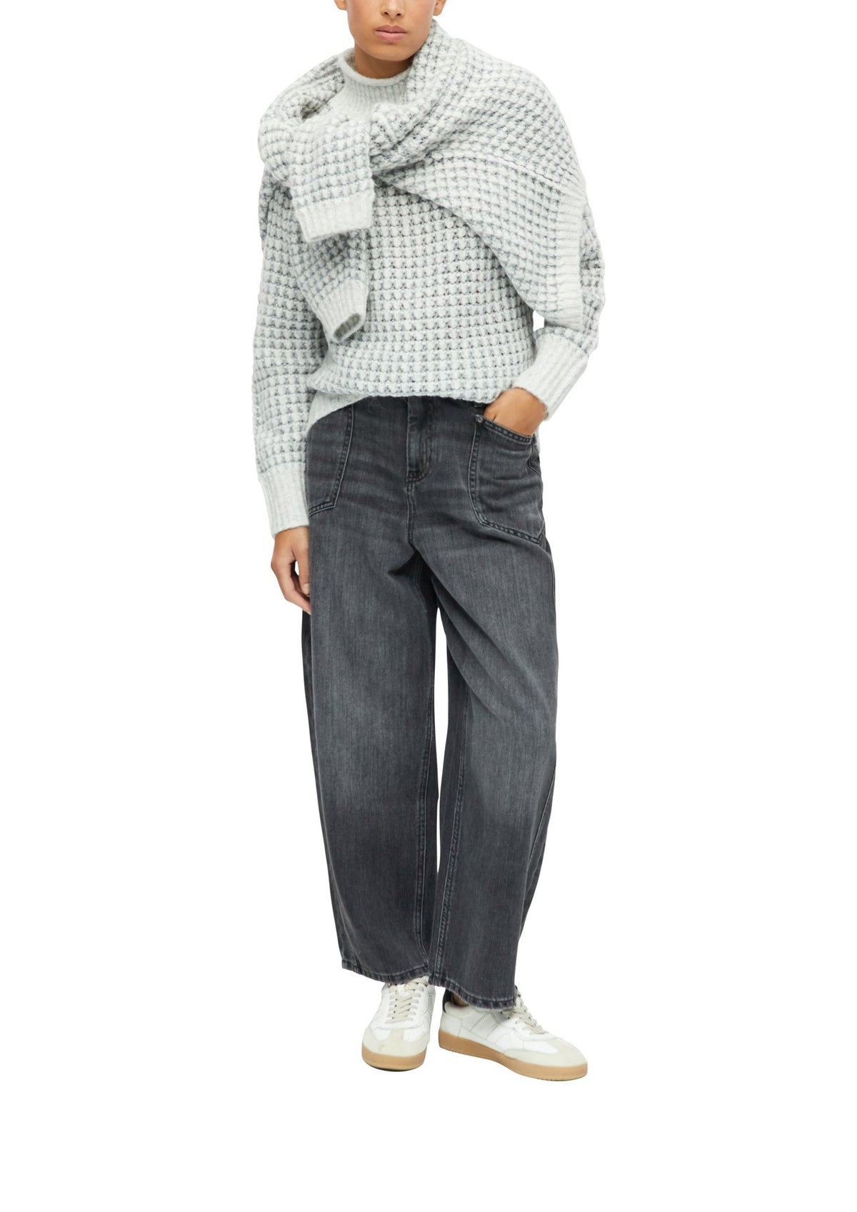 S. Oliver red Damen Pullover X Grey/Black