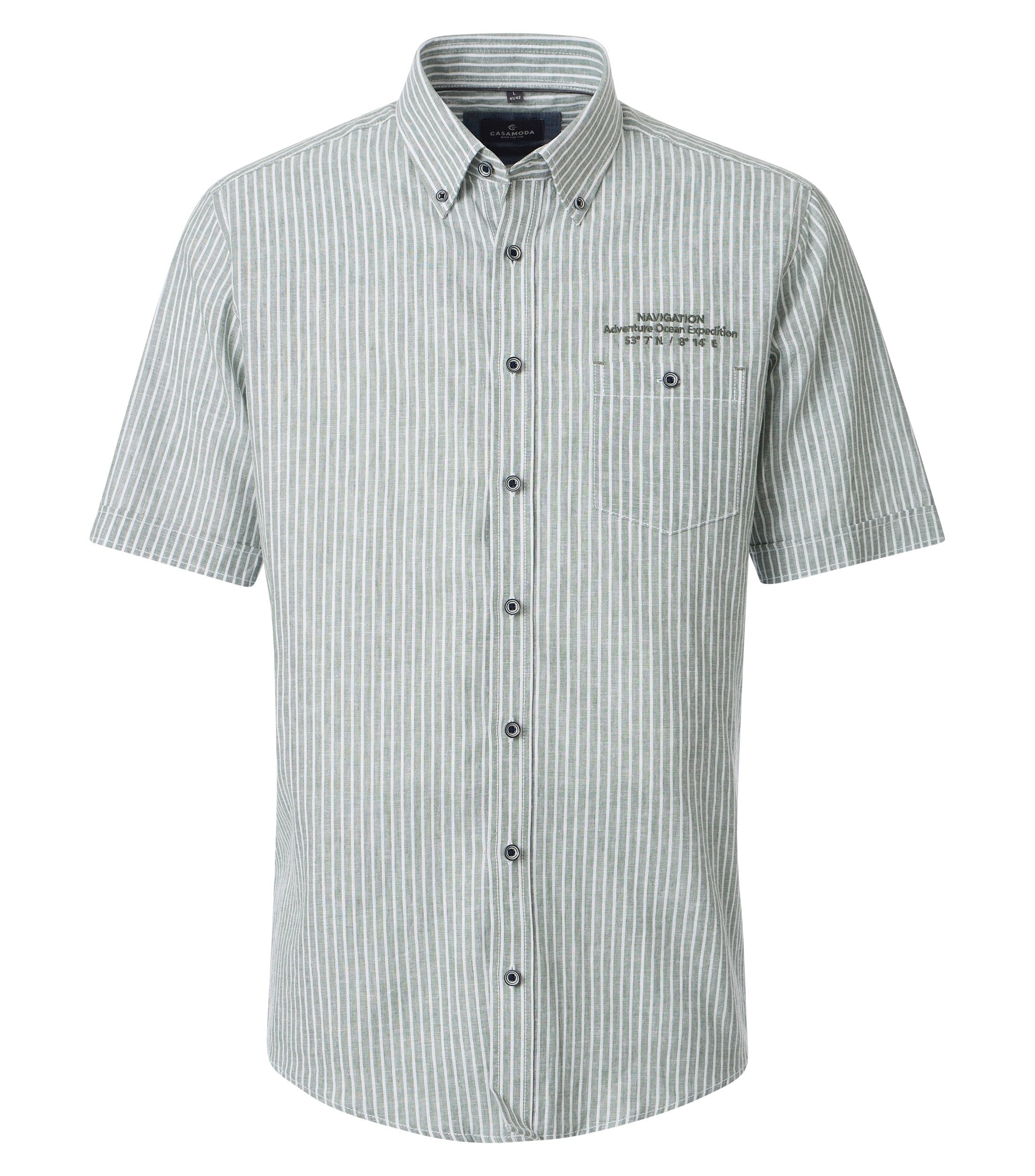 Casa Moda Herren Hemden kurz  Gruen