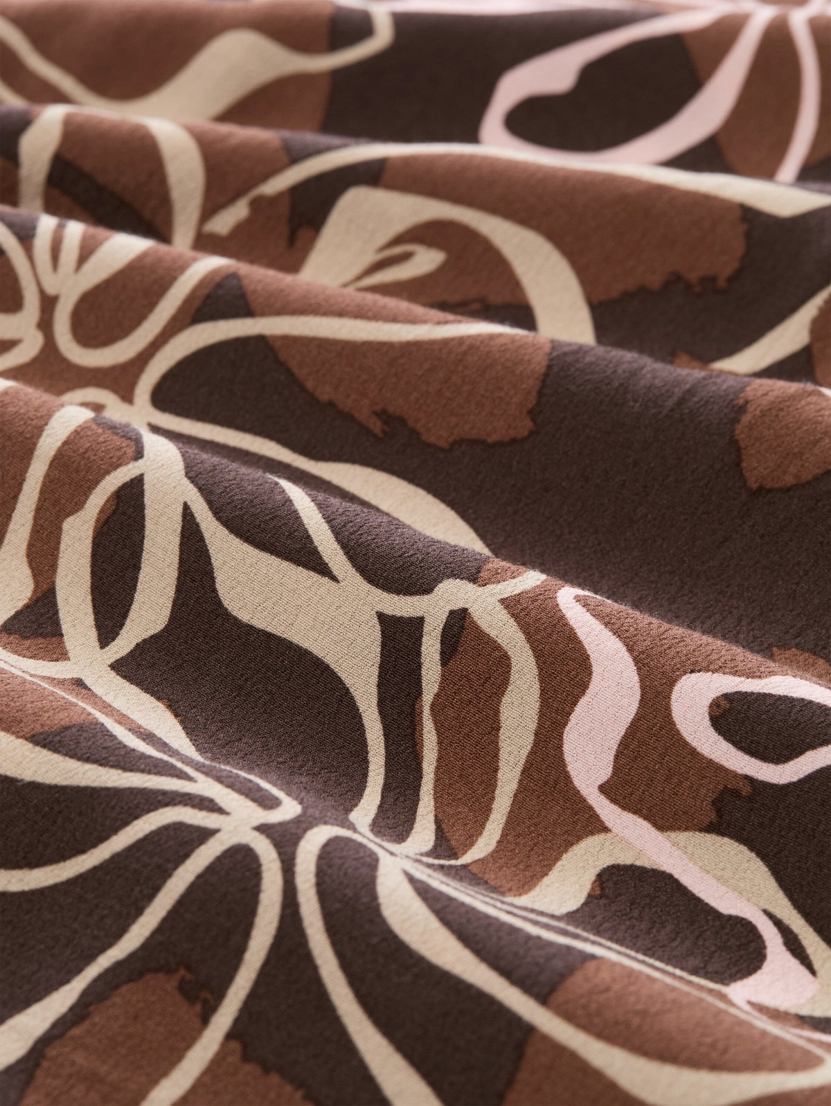 Tom Tailor Damen Blusen kurz Brown Big Flowe