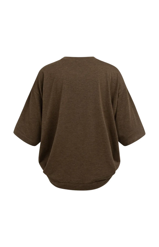 Oversize-Jersey-Top mit Ballonrücken-Detail