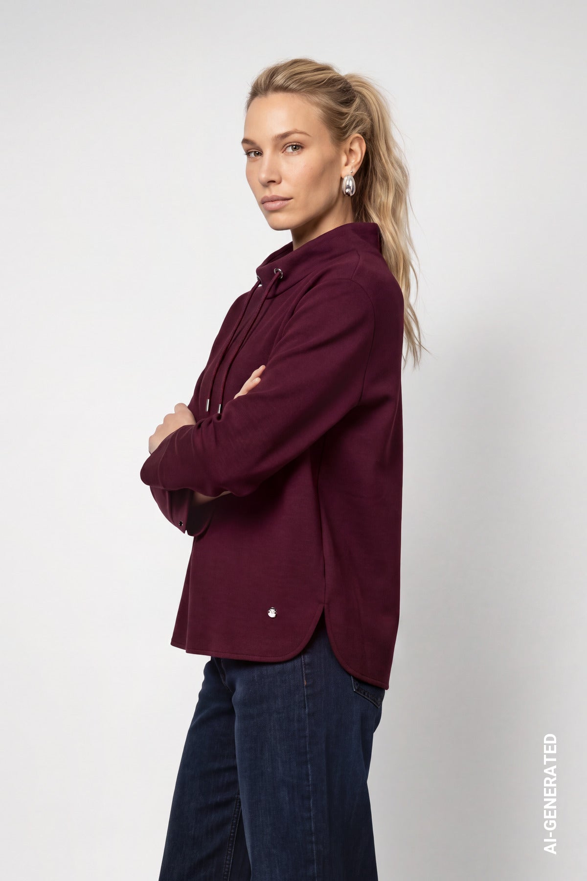 Monari Damen T-Shirts Dark Bordea