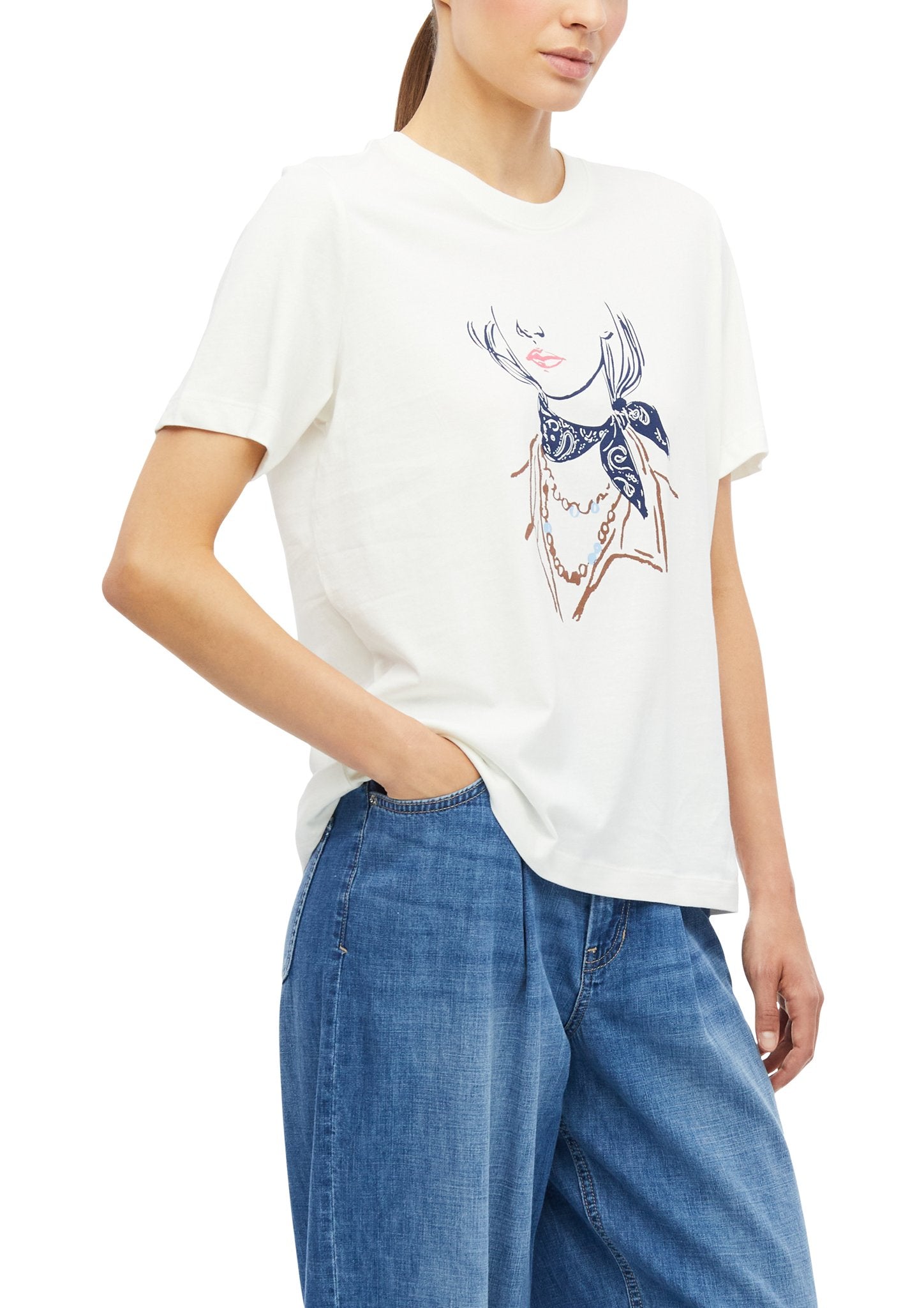 S. Oliver red Damen T-Shirts White