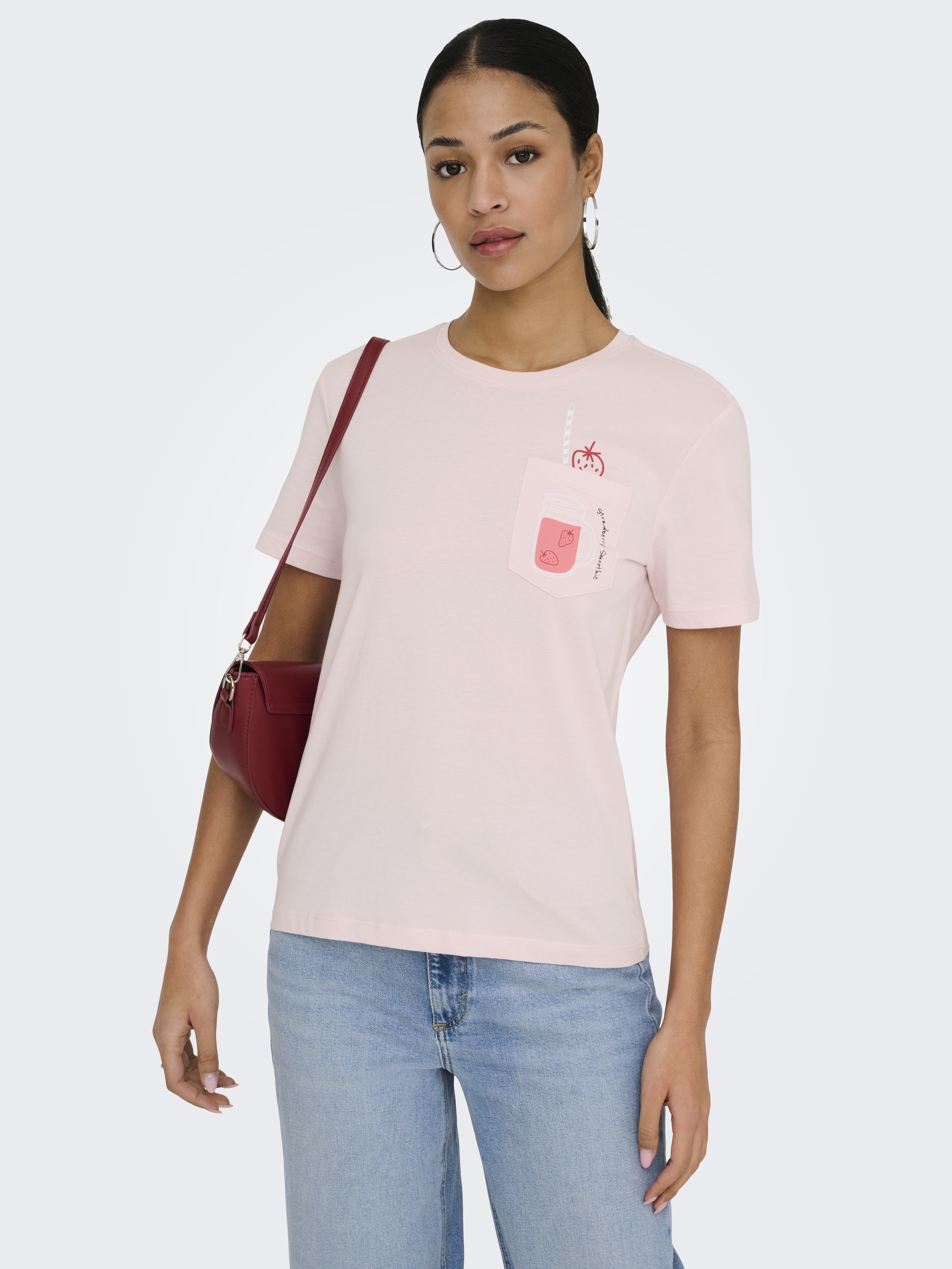 only Damen T-Shirts Pale Lilac/Spar
