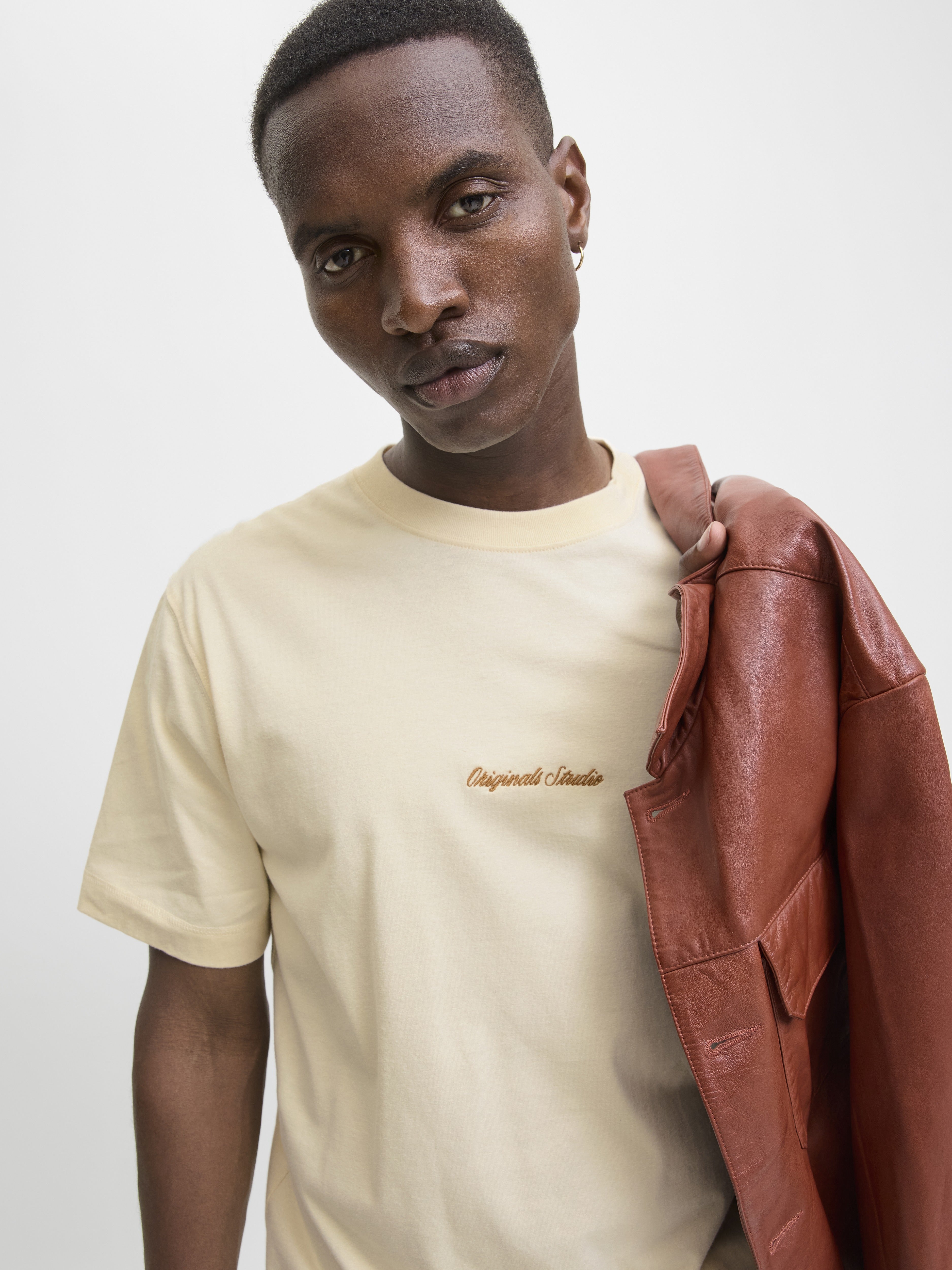 Jack & Jones Herren T-Shirts kurz Antique White