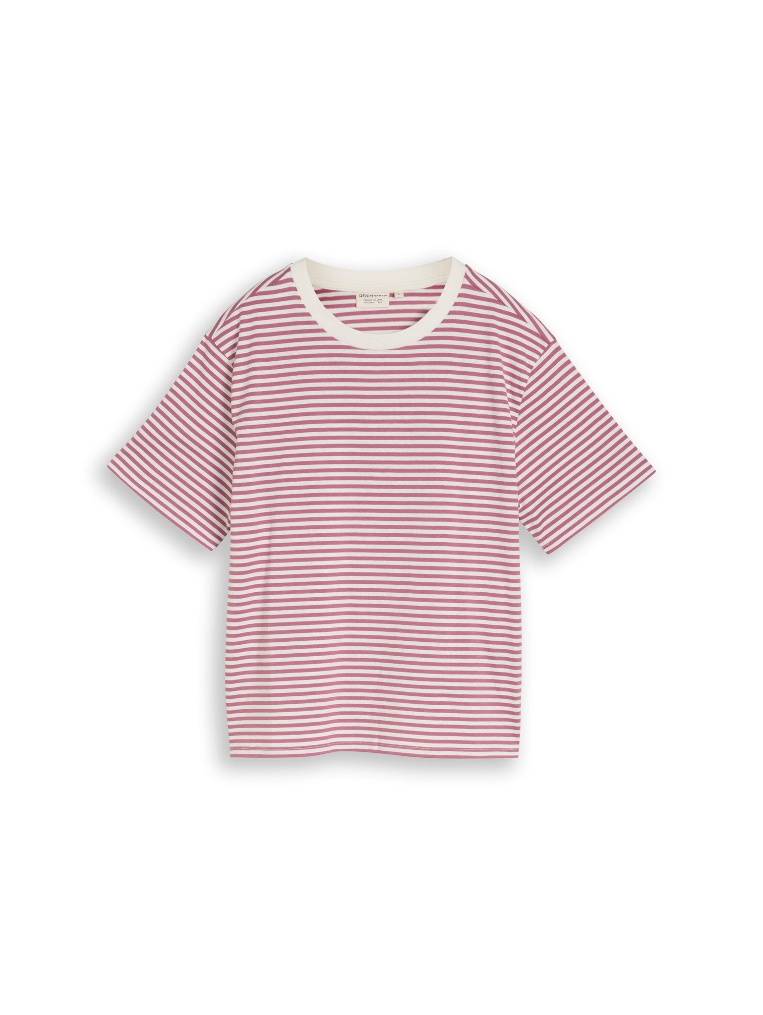 Tom Tailor denim Damen T-Shirts Mauve White Str