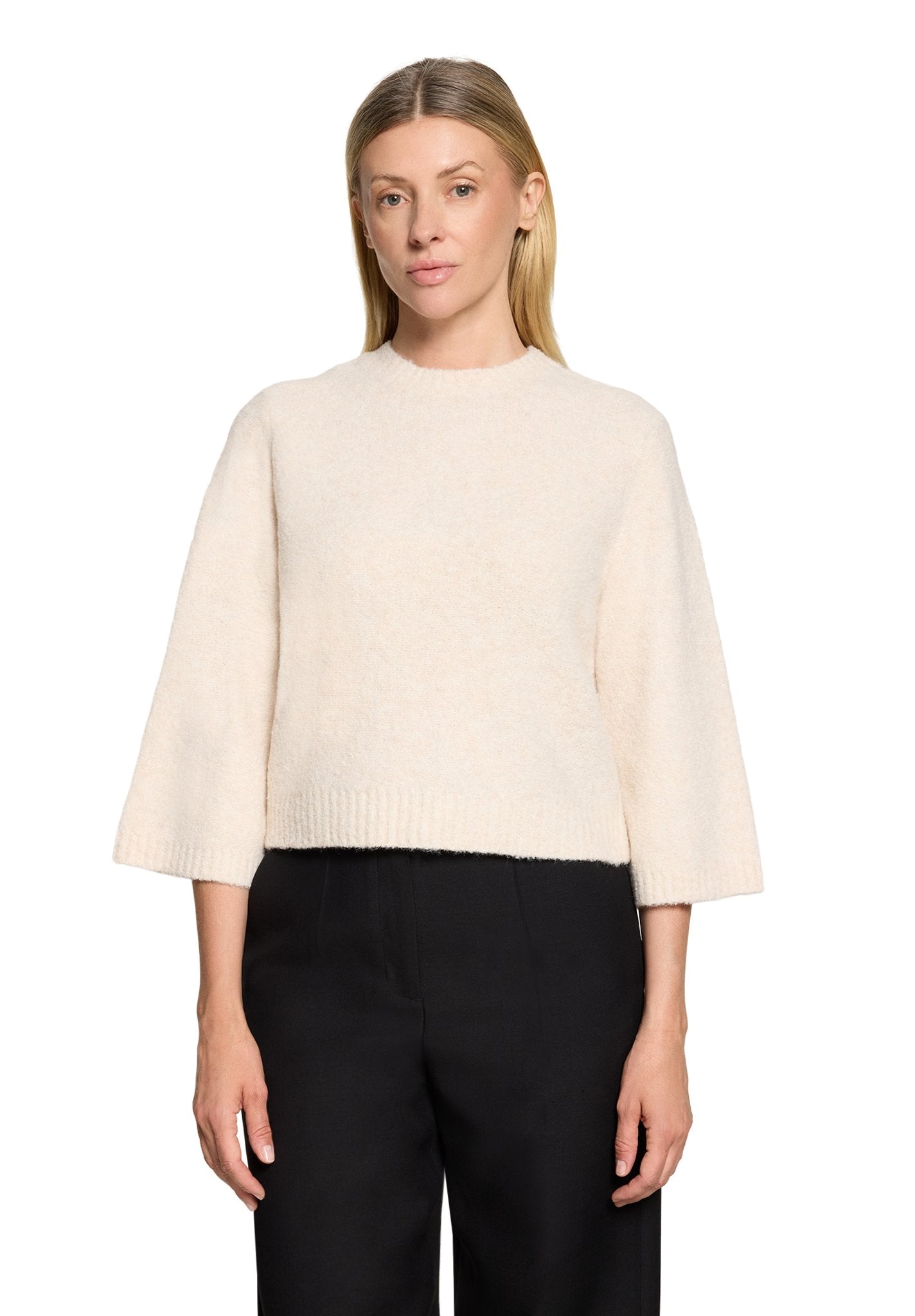 Betty & Co Damen Pullover Bright Cream Me