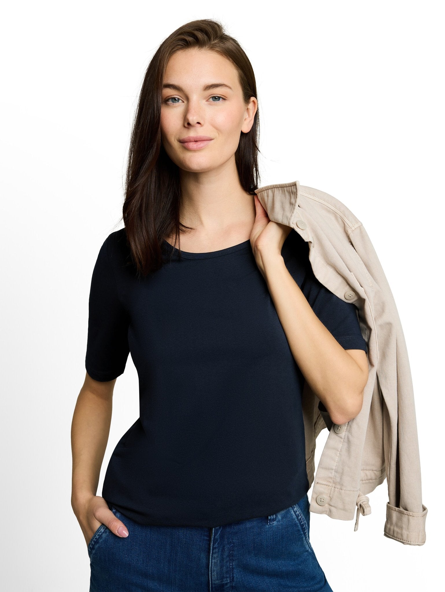Tom Tailor Damen T-Shirts Sky Captain Blu