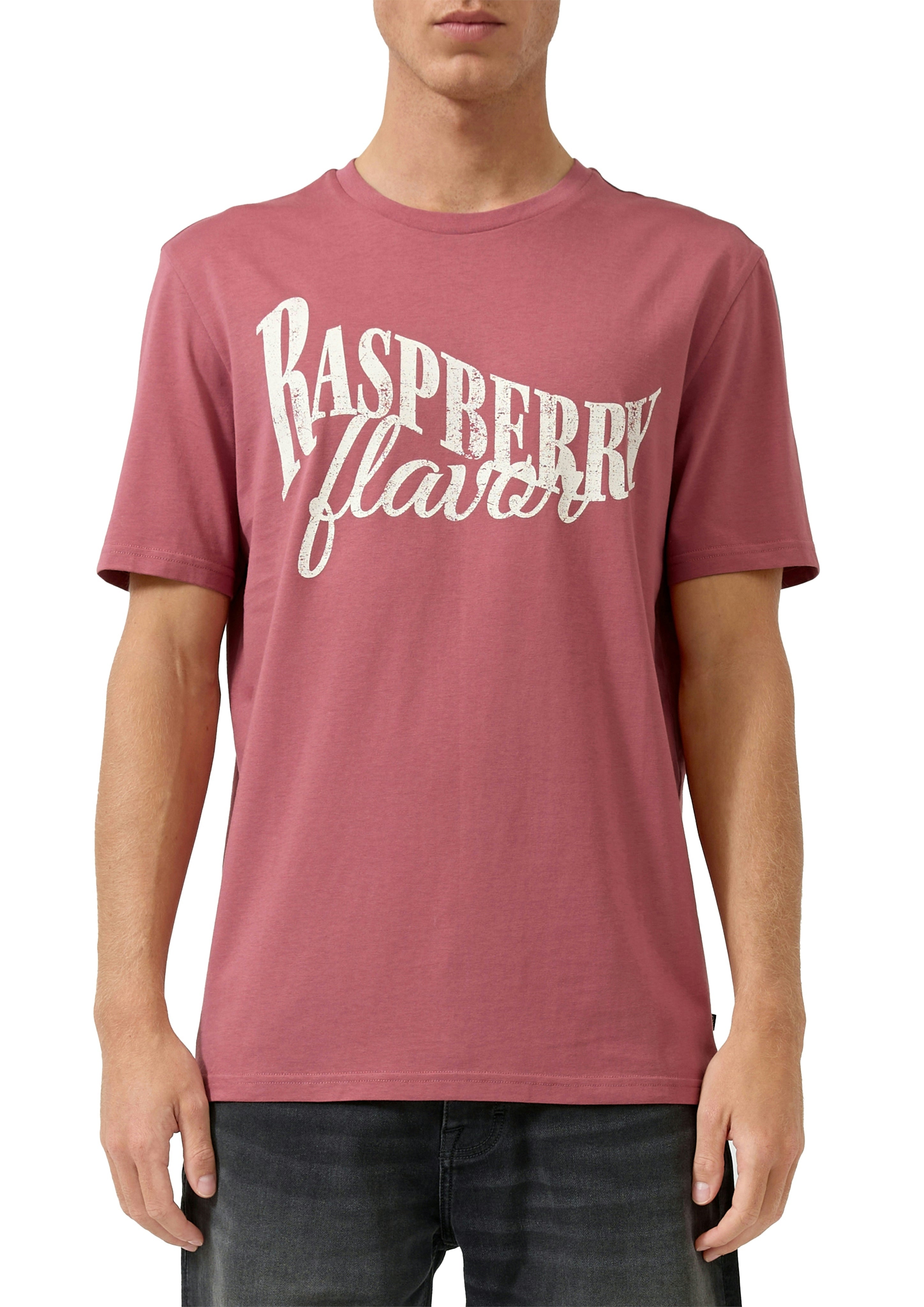 QS by S.Oliver Herren T-Shirts kurz Lilac/Pink