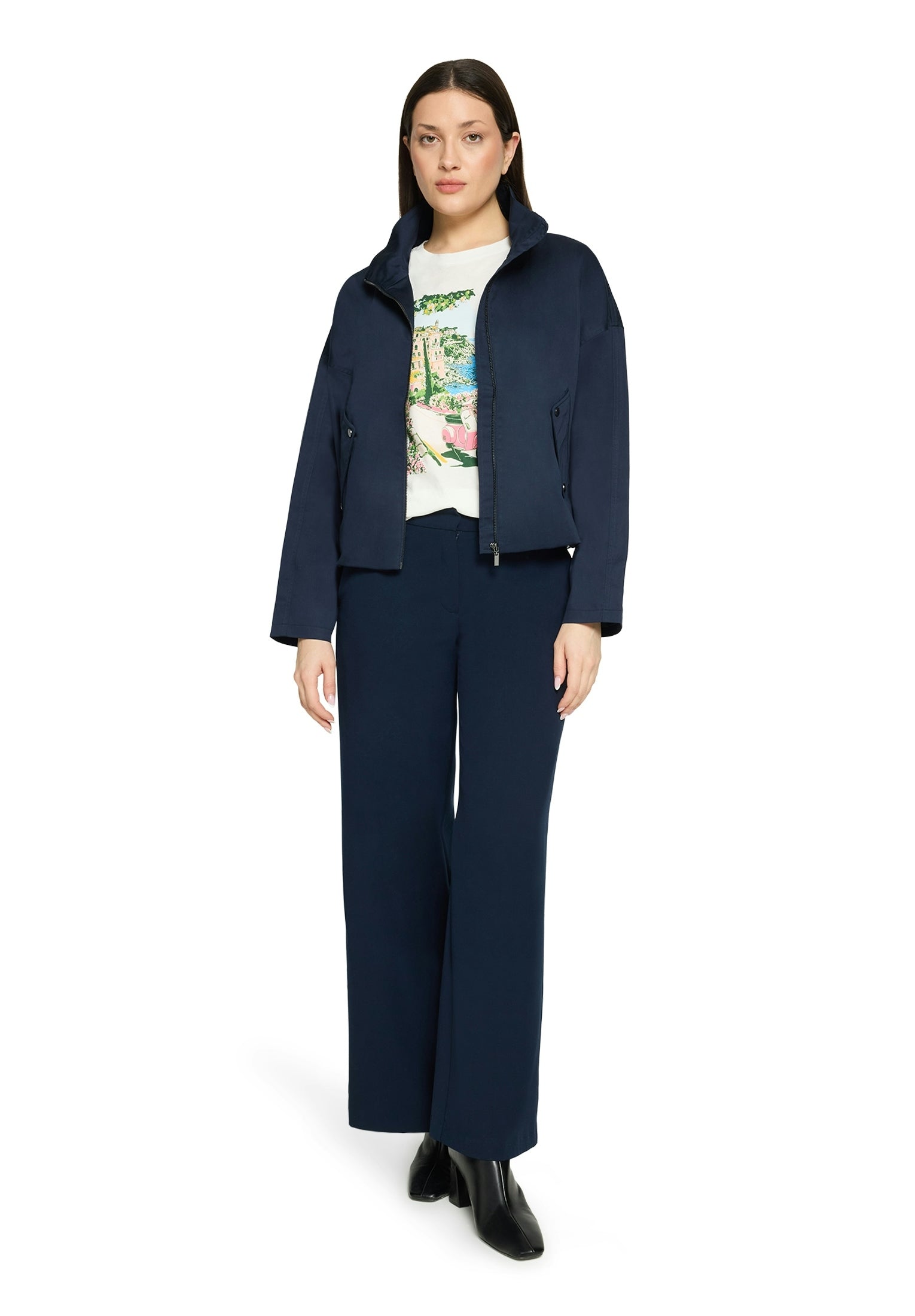 Betty & Co Damen Strickjacken Navy Blue
