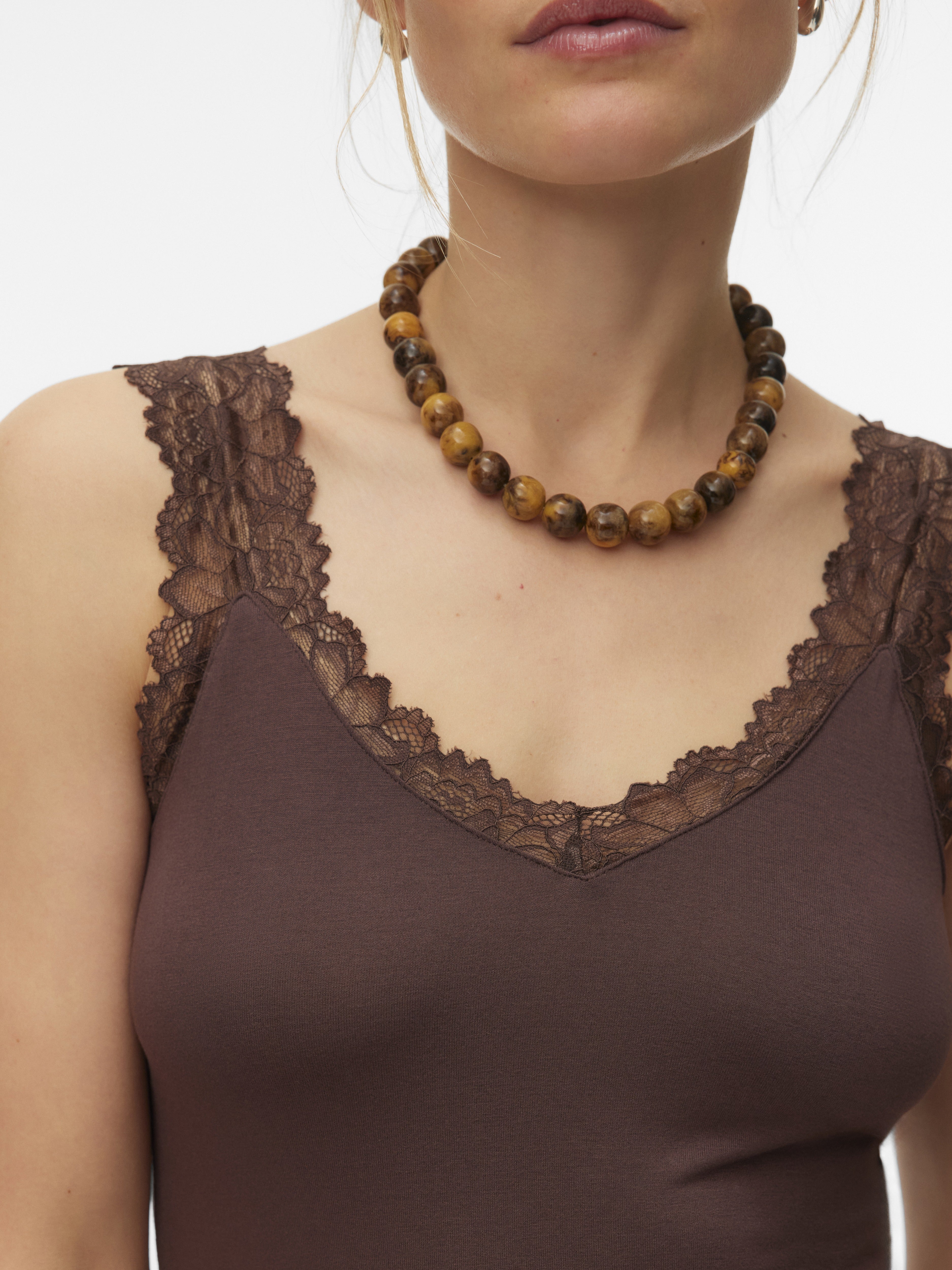 Vero Moda Damen T-Shirts Chocolate Marti