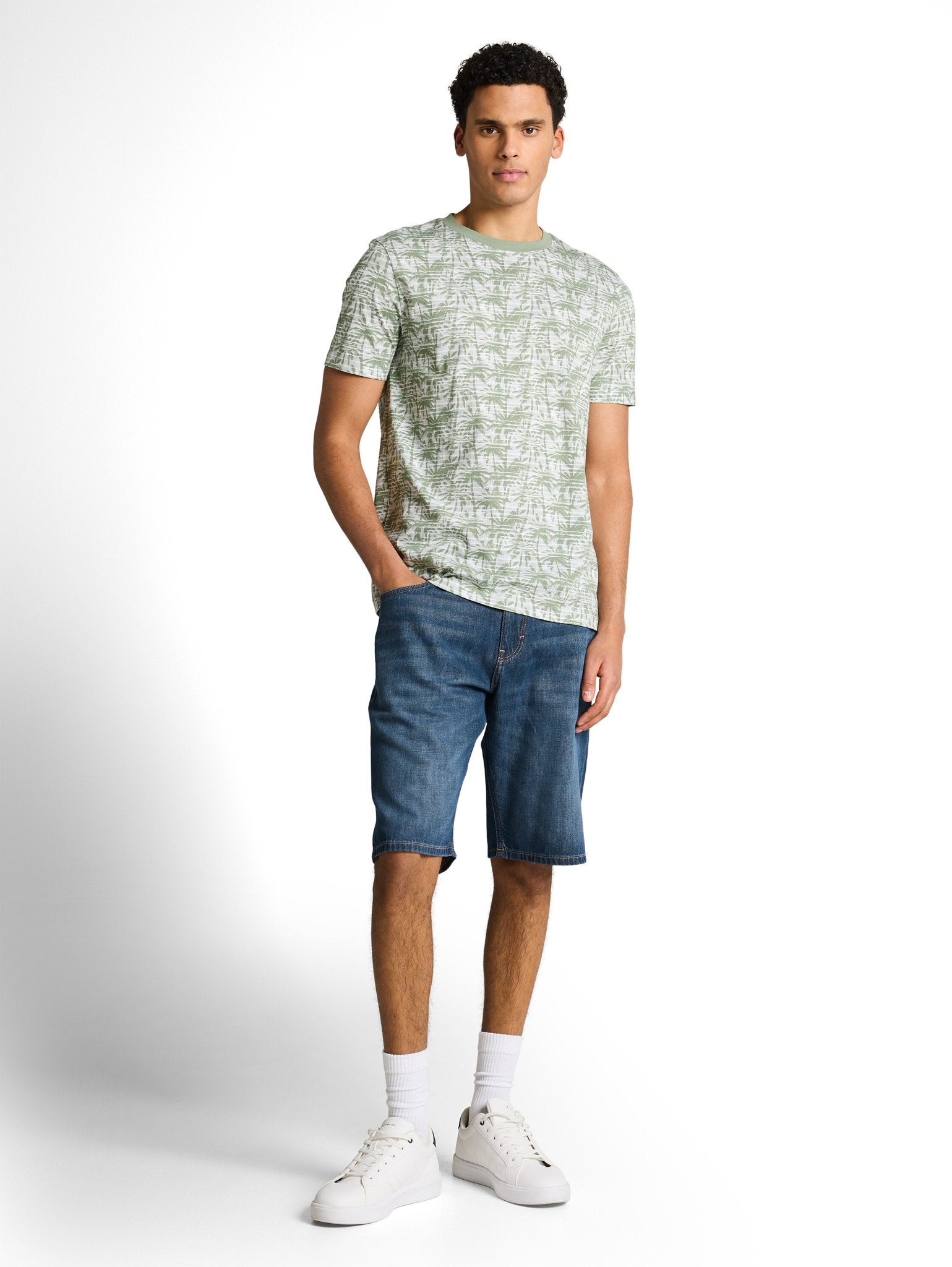 Tom Tailor denim Herren T-Shirts kurz Sea Spray Strip