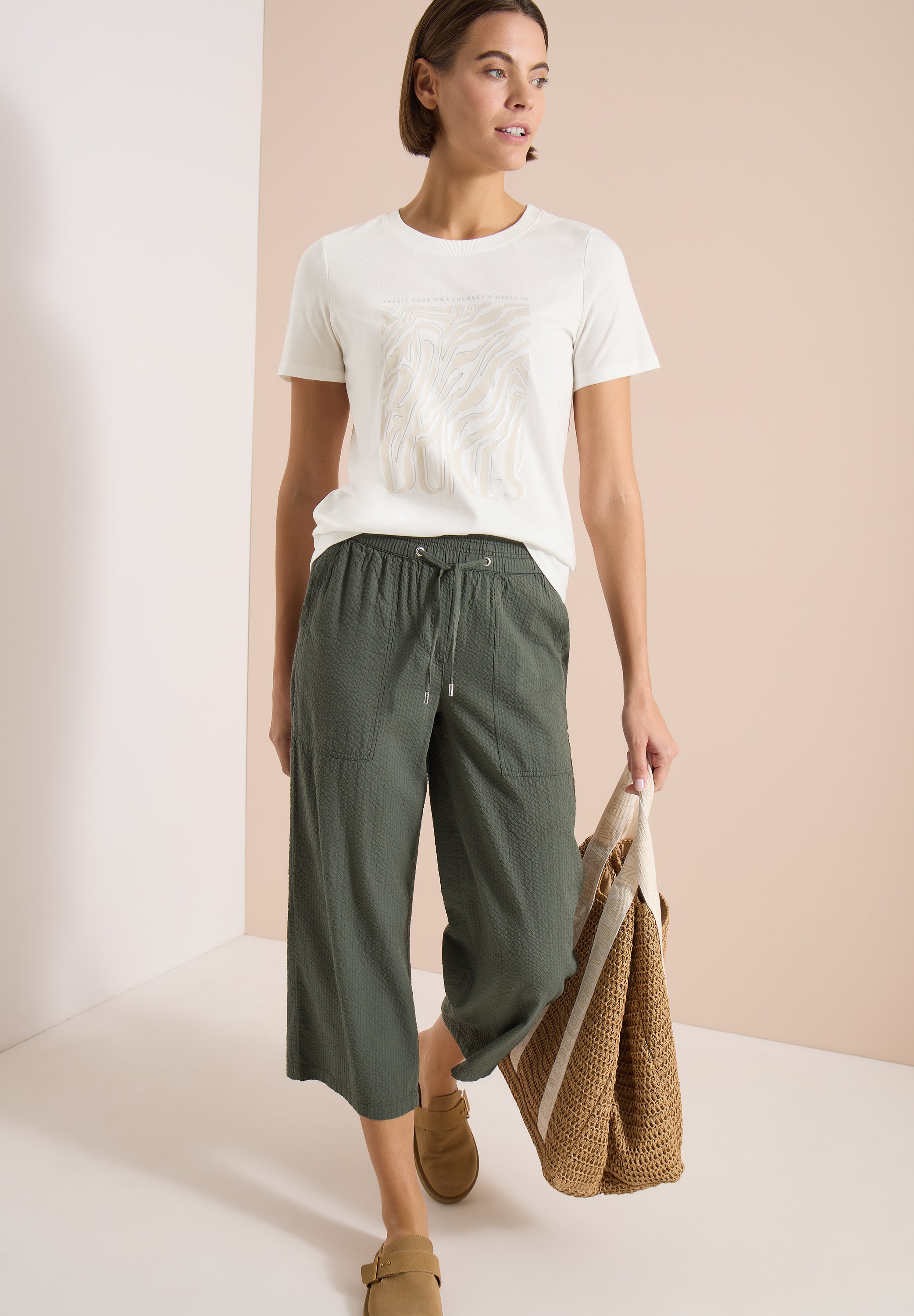 Cecil Damen T-Shirts Vanilla W