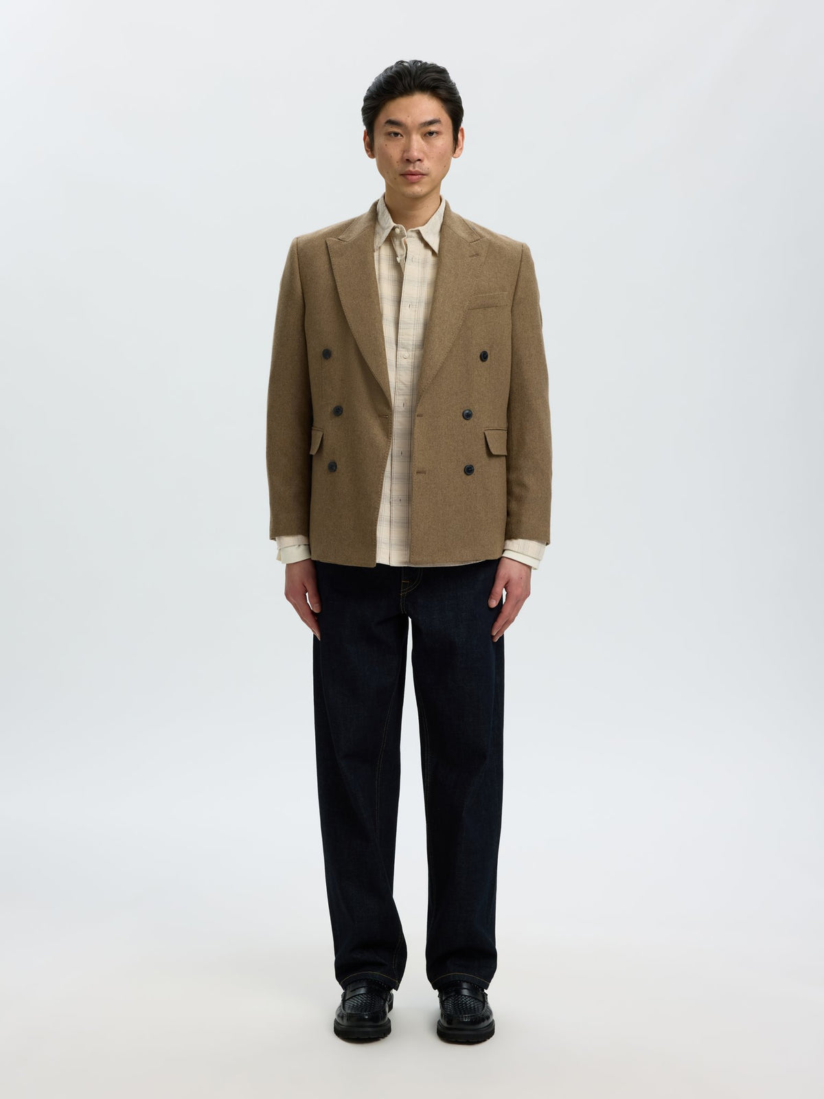 Selected homme Herren Hemden  Oatme