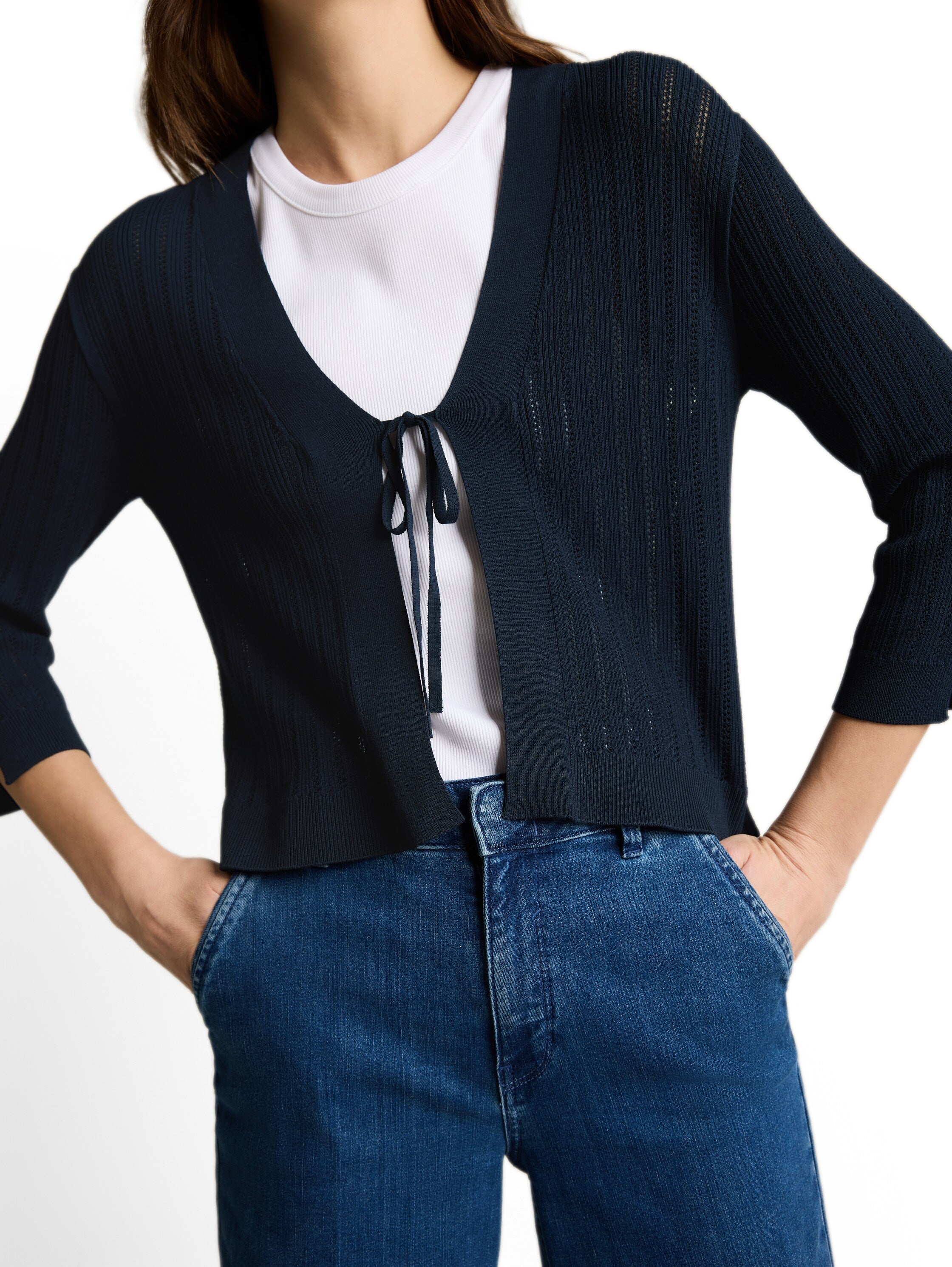 Tom Tailor Damen Strickjacken Sky Captain Blu