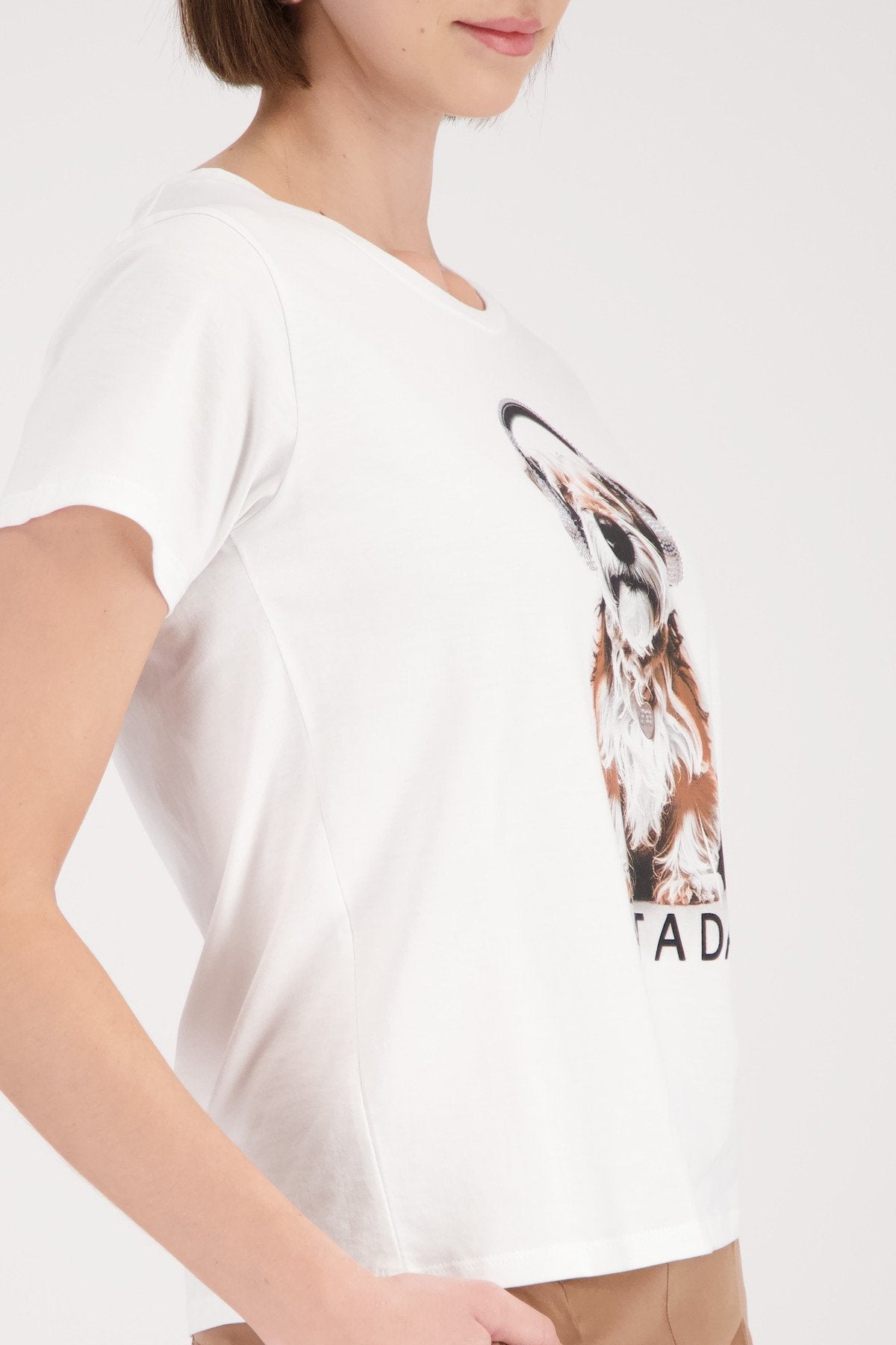 Monari Damen T-Shirts  Cream