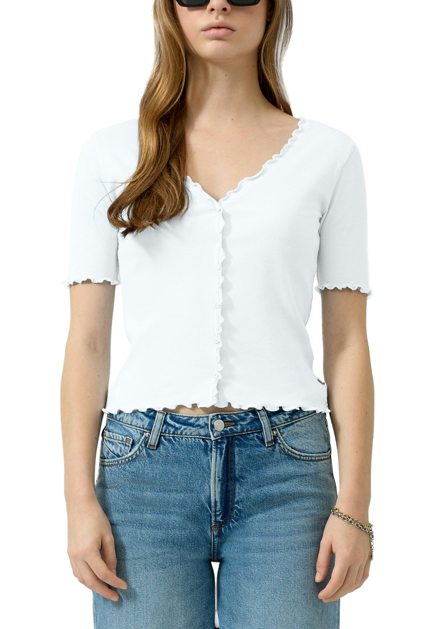 QS by S.Oliver Damen T-Shirts White