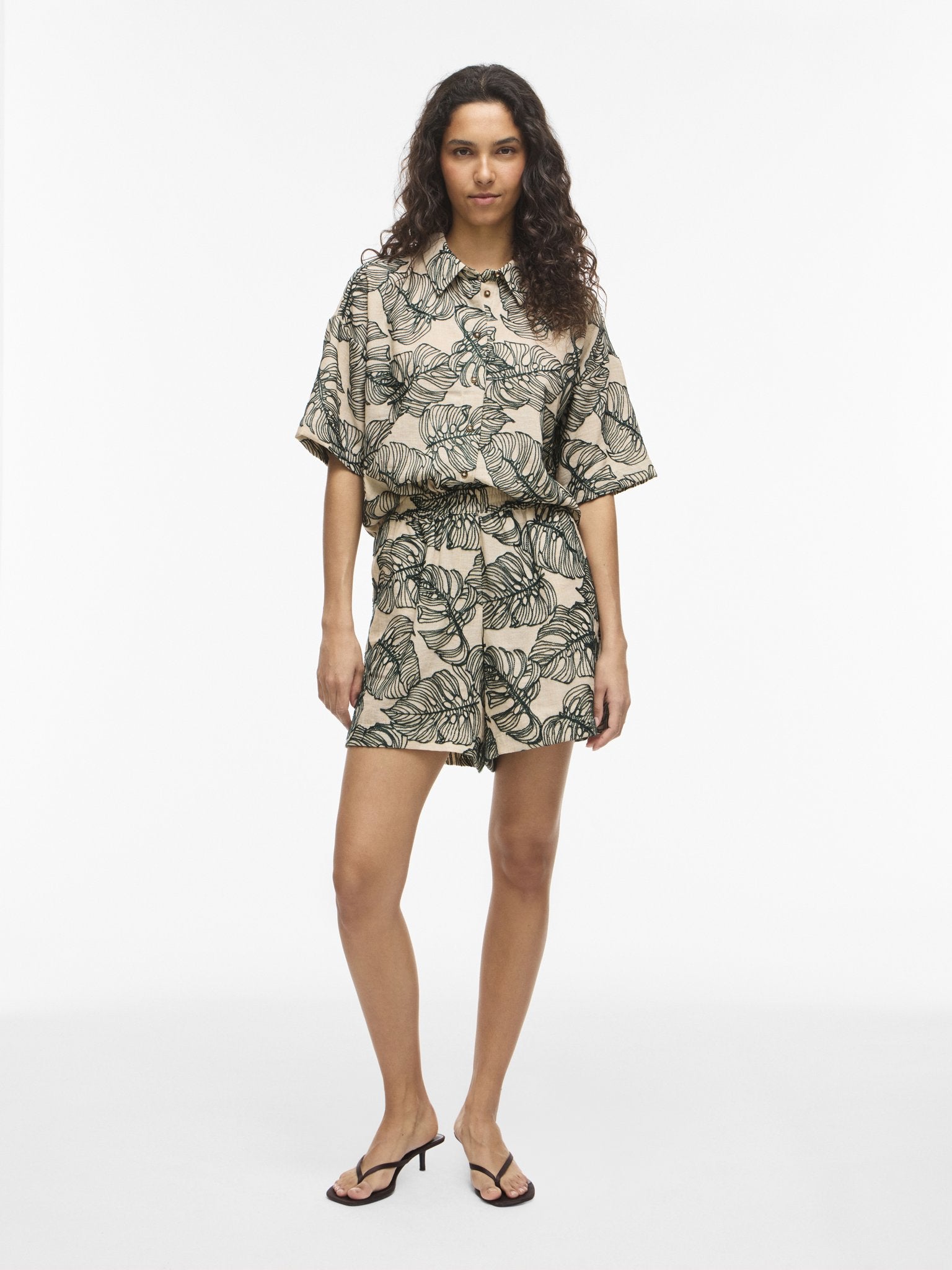Vila Damen Blusen Birch/Atlantic