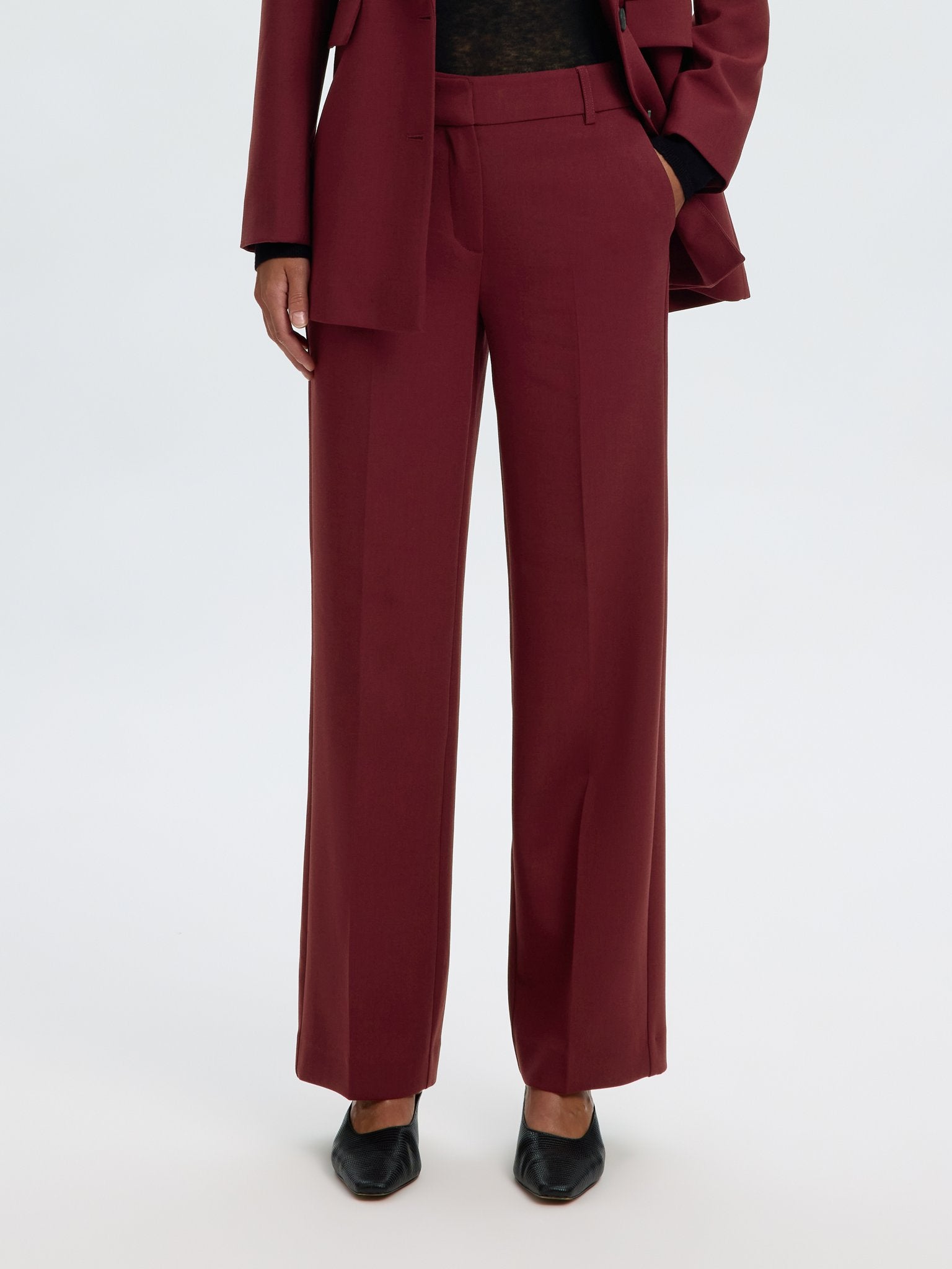 Selected Femme Damen Hosen Tawny Port/Mela