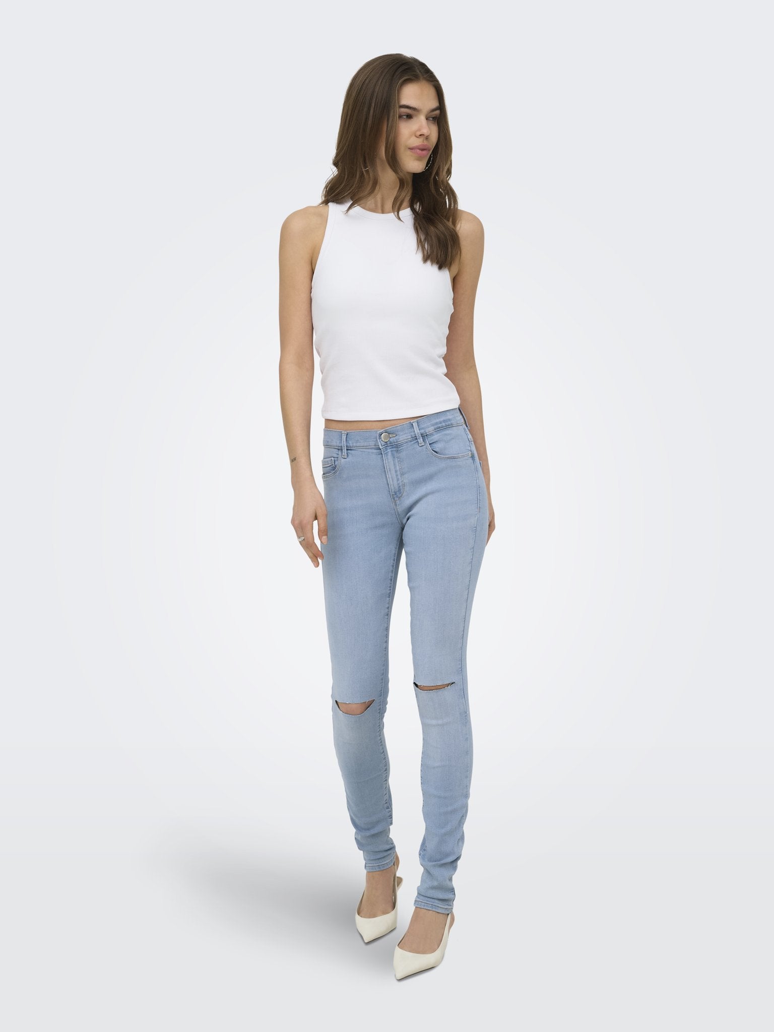 only Damen Tops Bright White