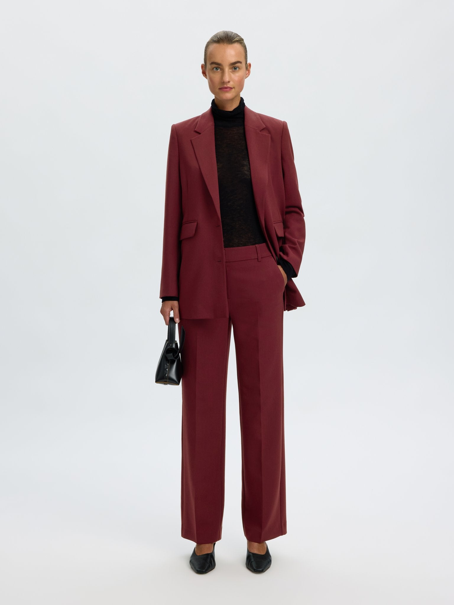 Selected Femme Damen Hosen Tawny Port/Mela