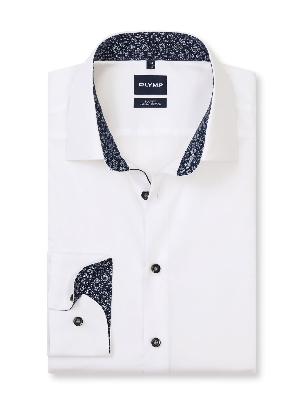 Olymp Herren Hemden lang  Blau