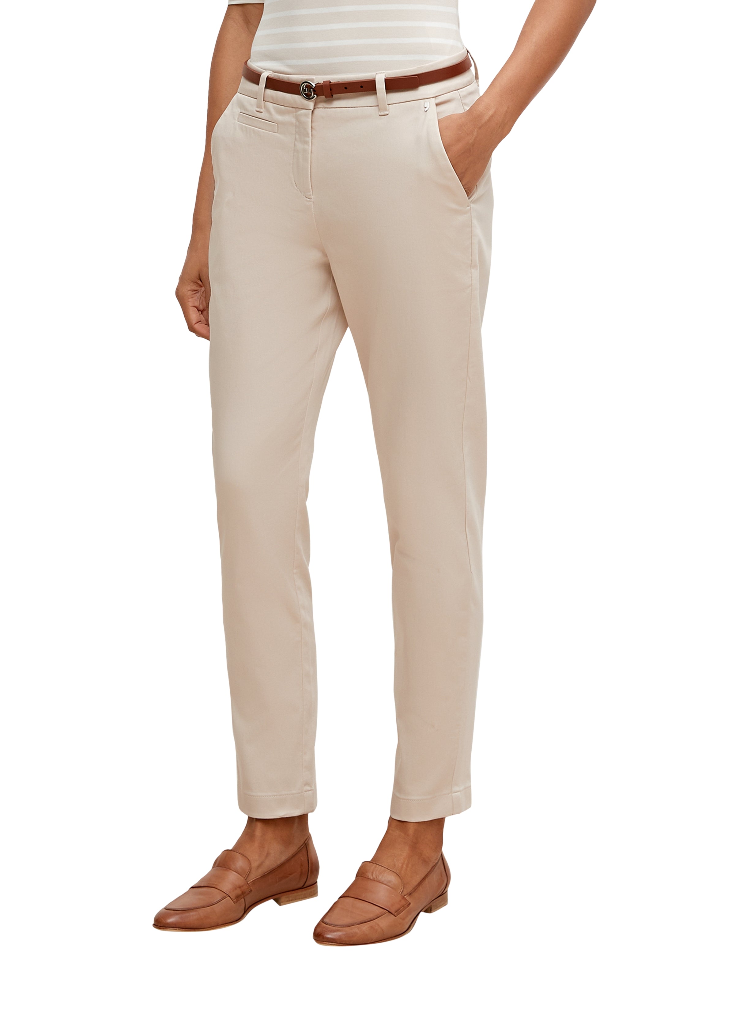 Comma Damen Hosen Brown