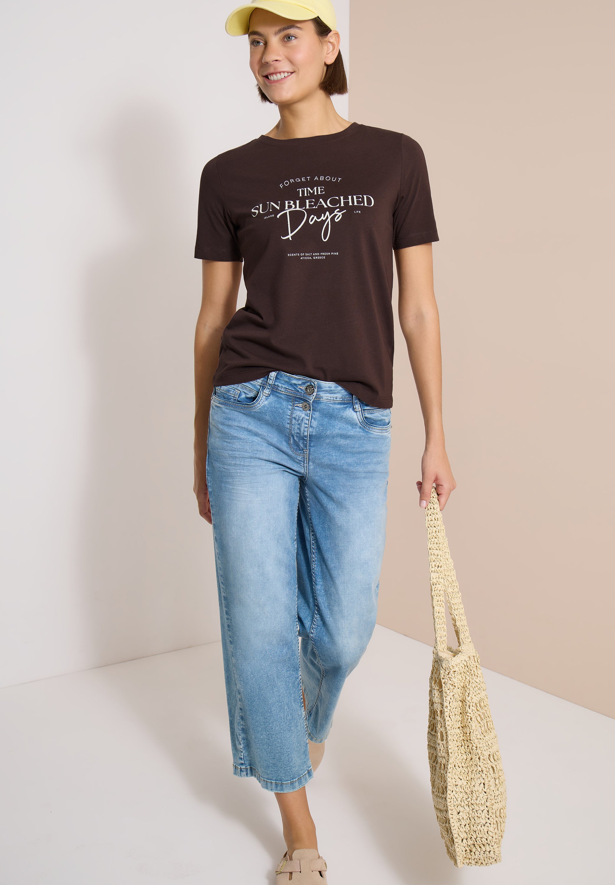 Cecil Damen T-Shirts Brown Cac