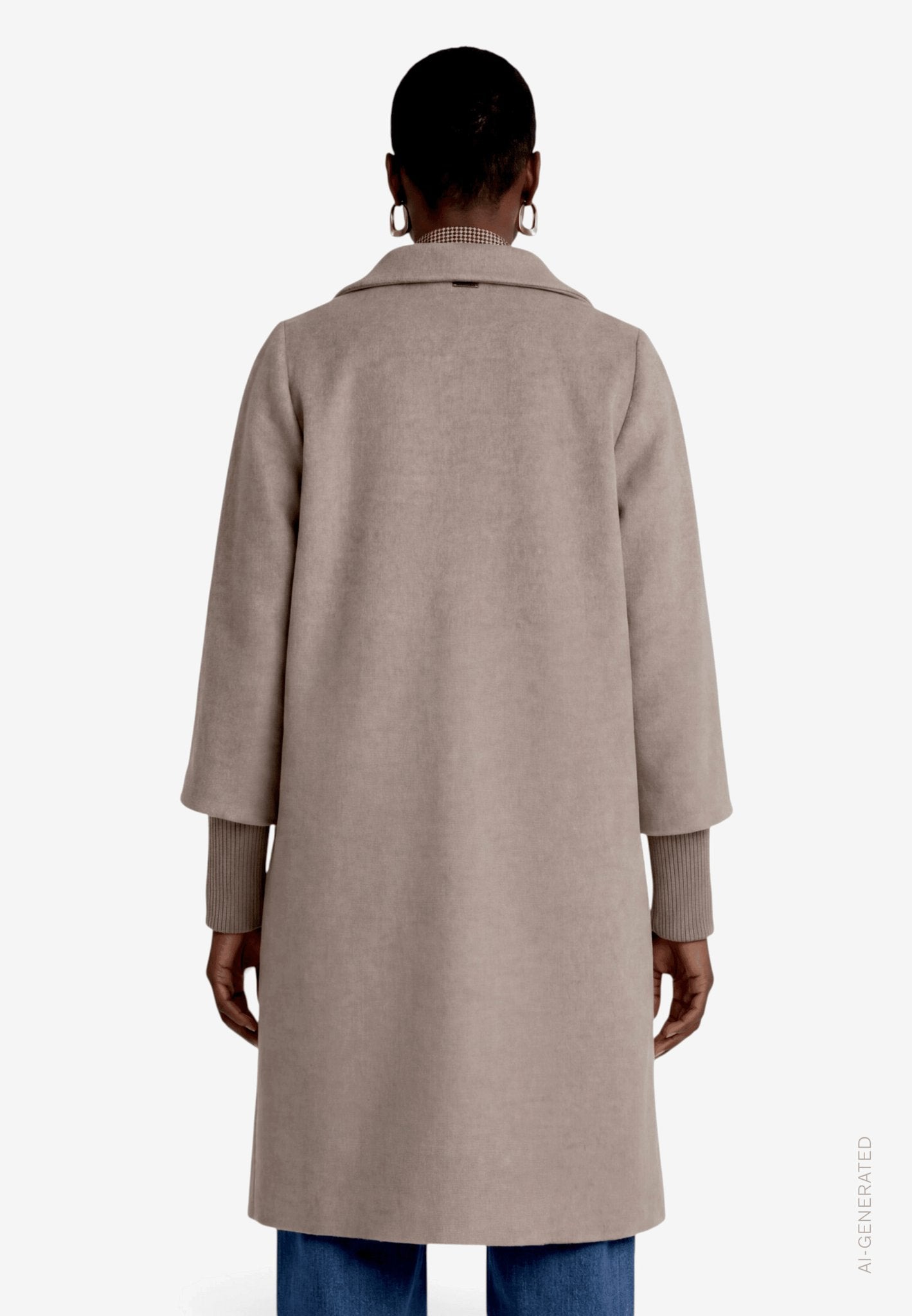 Zero Damen Mantel Taupe Melange