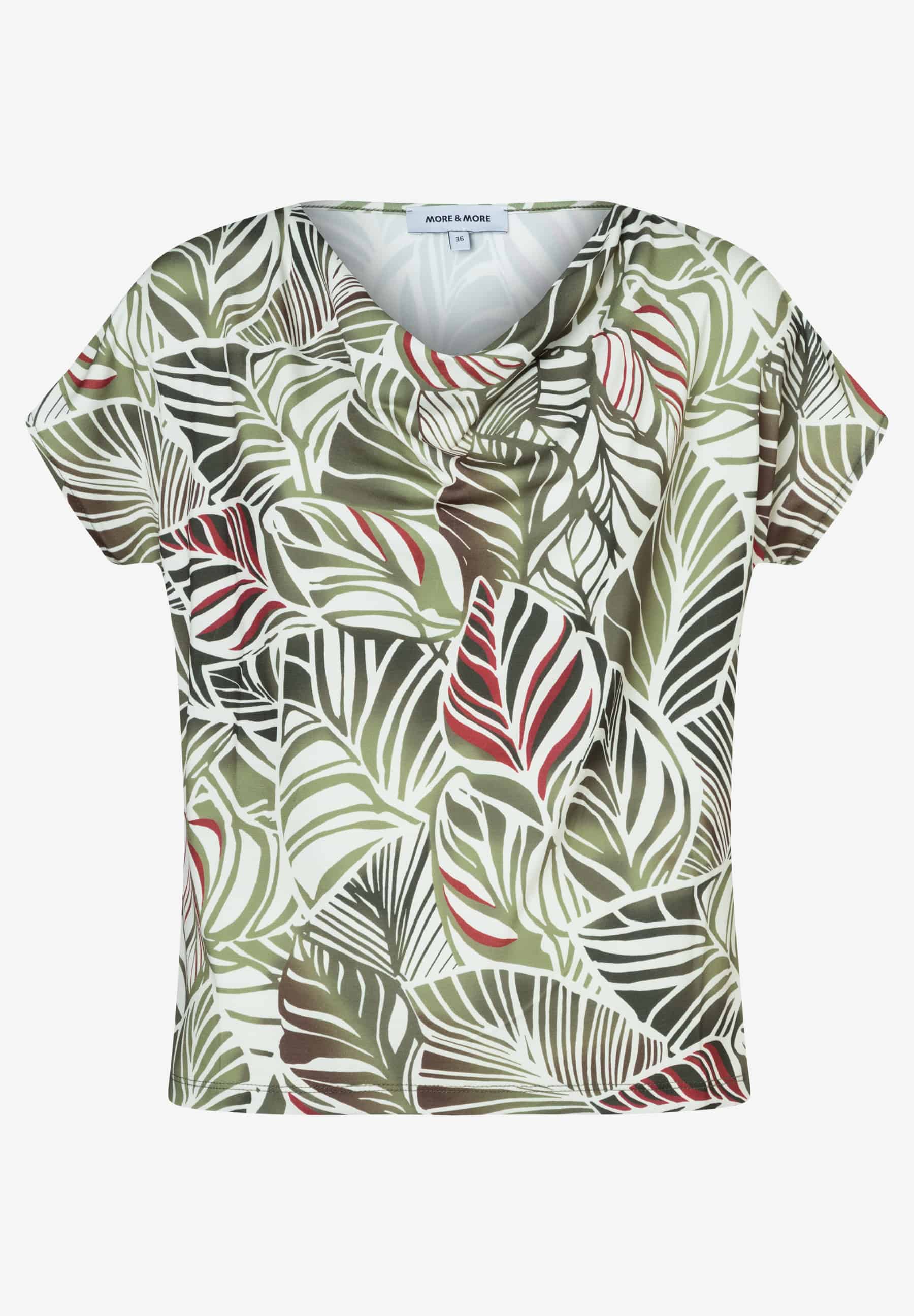 More & More Damen T-Shirts  Big Leaves