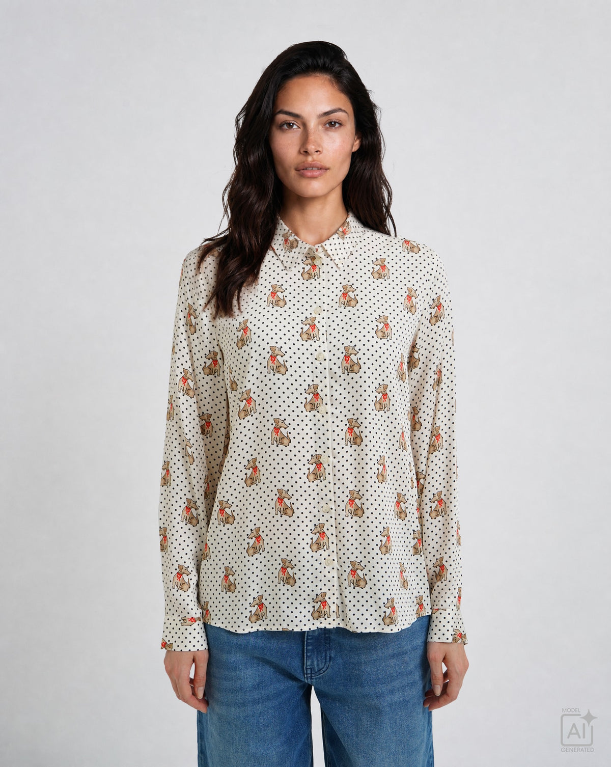 Milano Damen Blusen Sand Print