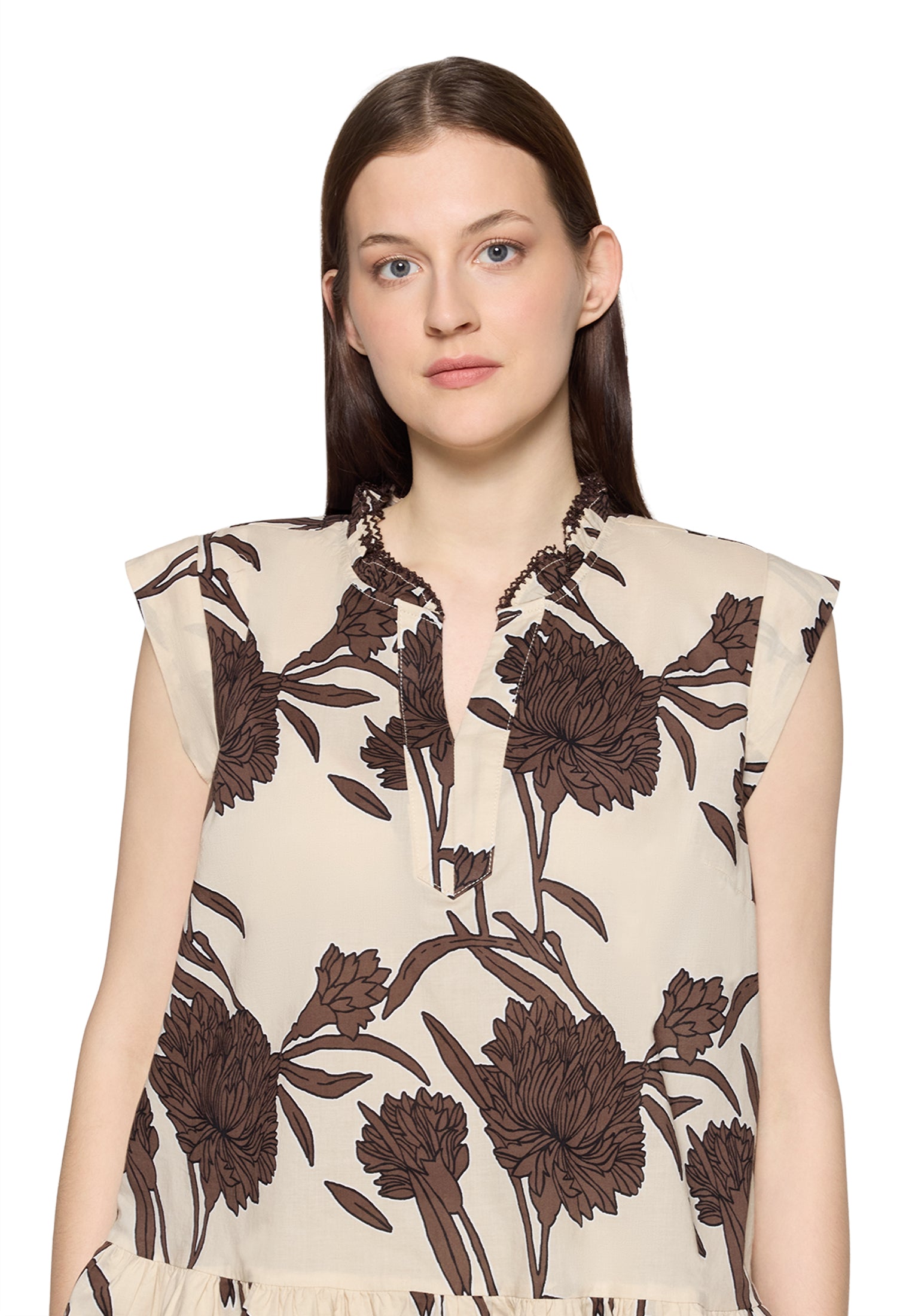Cartoon Damen Blusen Beige/Brown