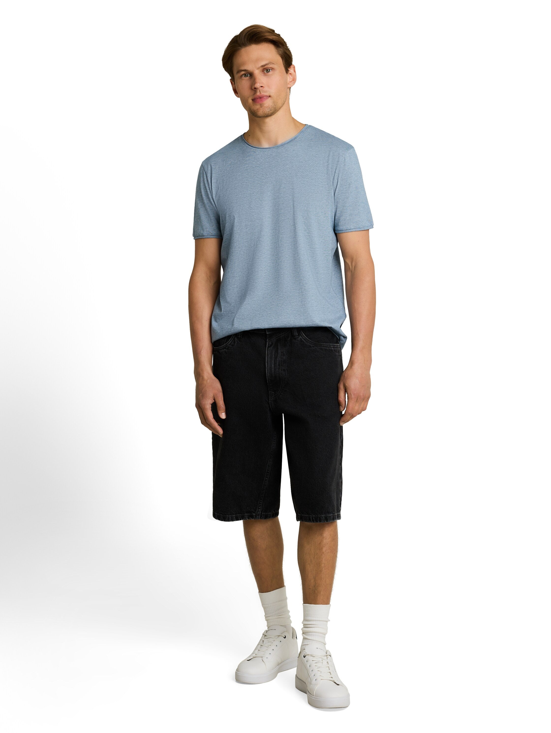 Tom Tailor denim Herren T-Shirts kurz Classic Dust Bl