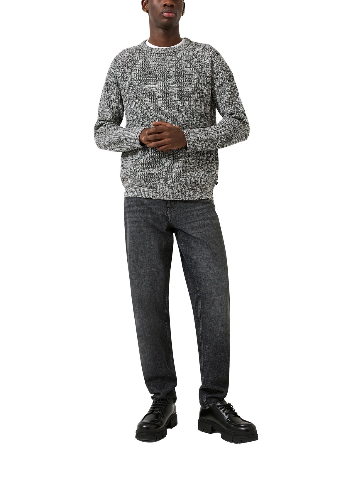 QS by S.Oliver Herren Pullover W Grey/Black