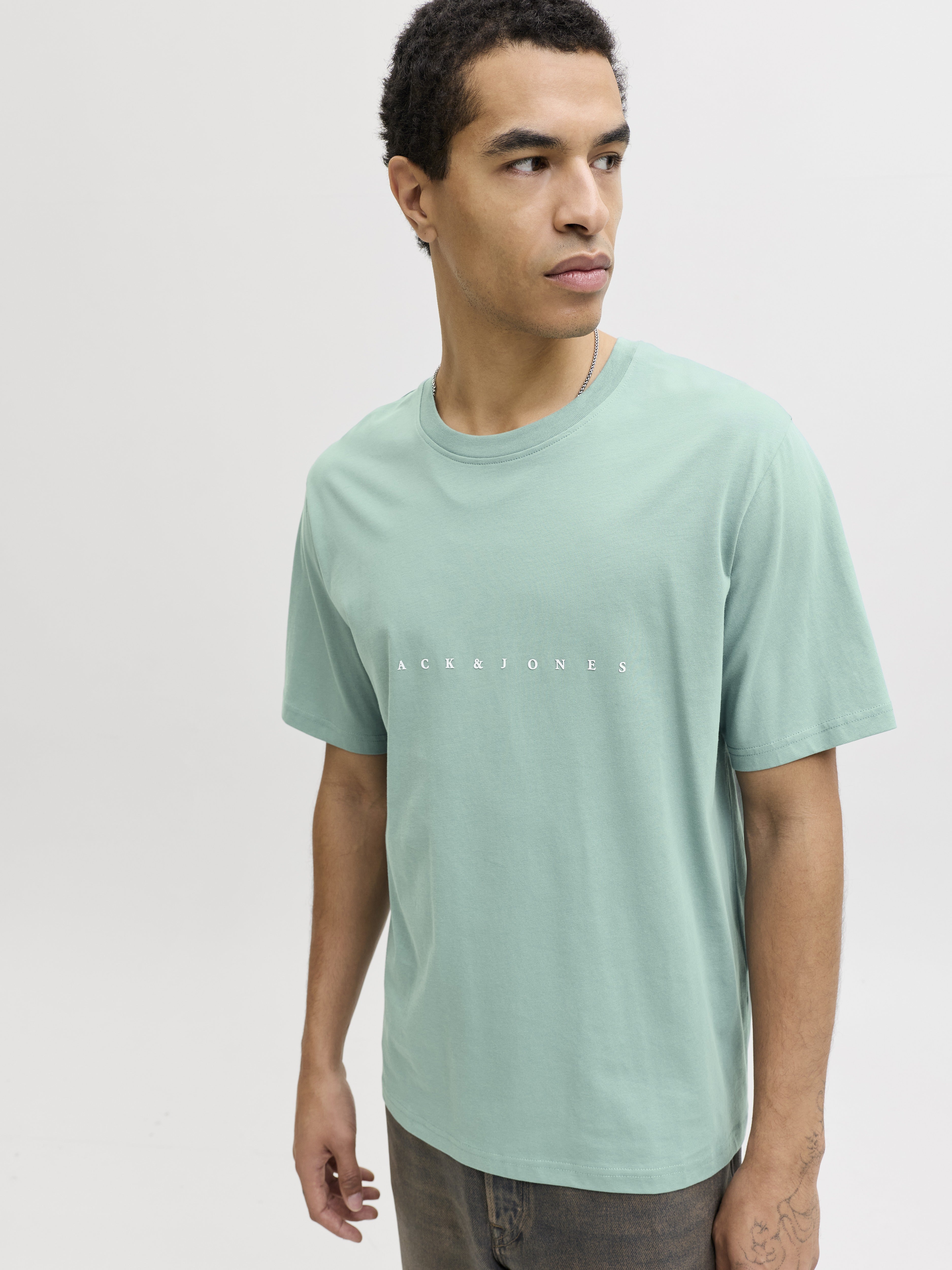 Jack & Jones Herren T-Shirts kurz Mineral Blue